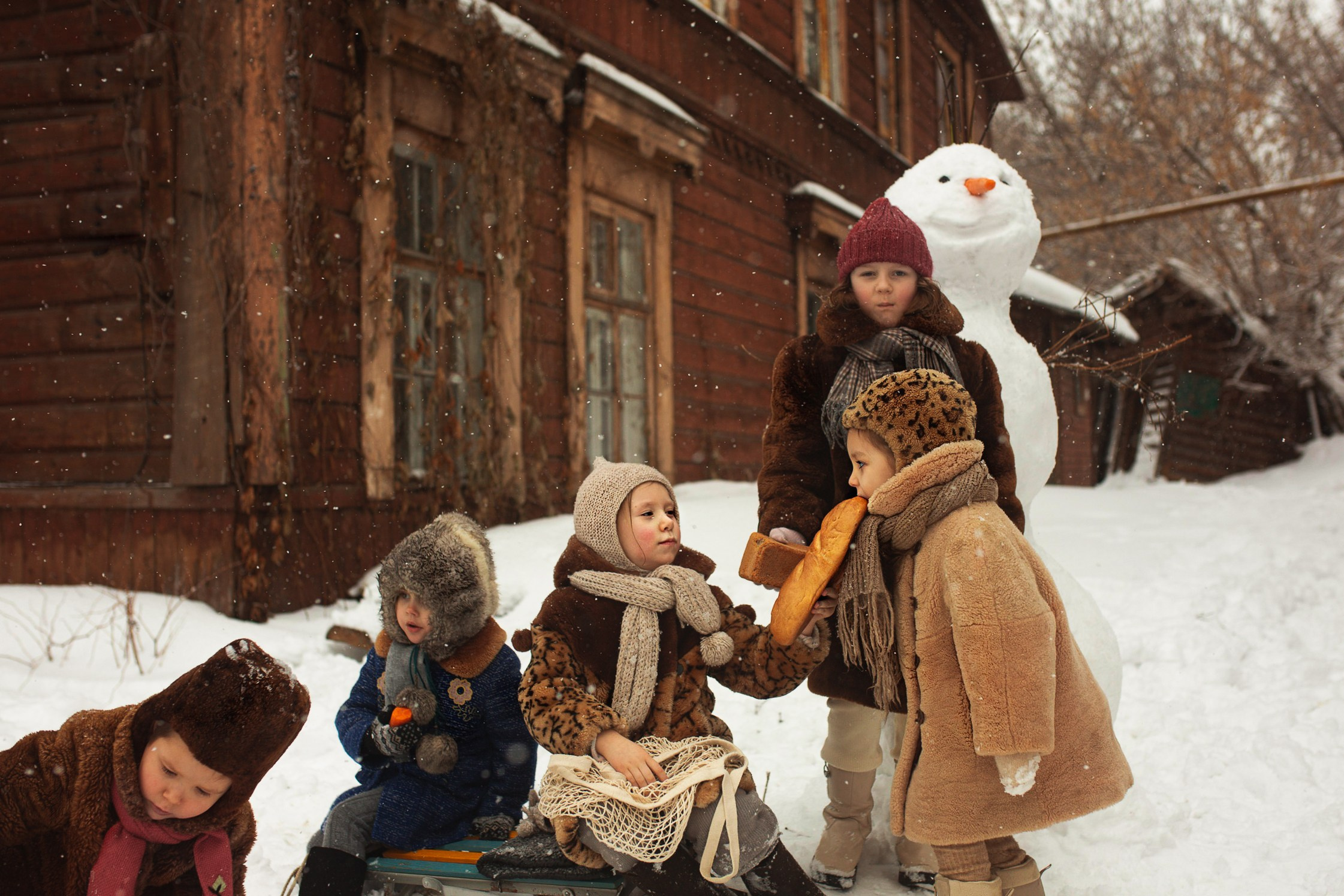 Мы лепим снеговика!. Съемка Таинств Крещения Венчания, детские и семейные съемки в Пензе