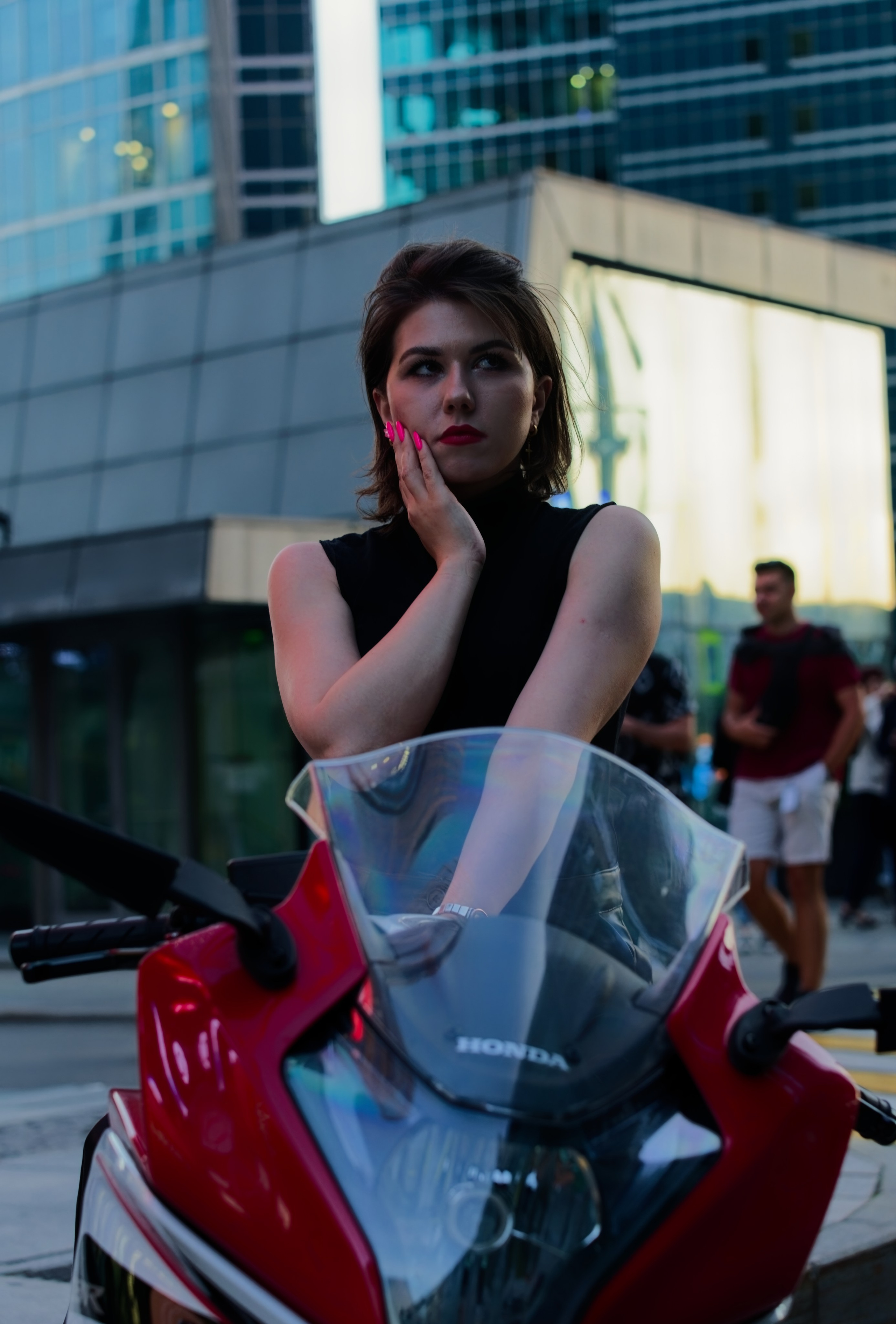 Анастасия. Мотоцикл. Фотограф Денис Шемет