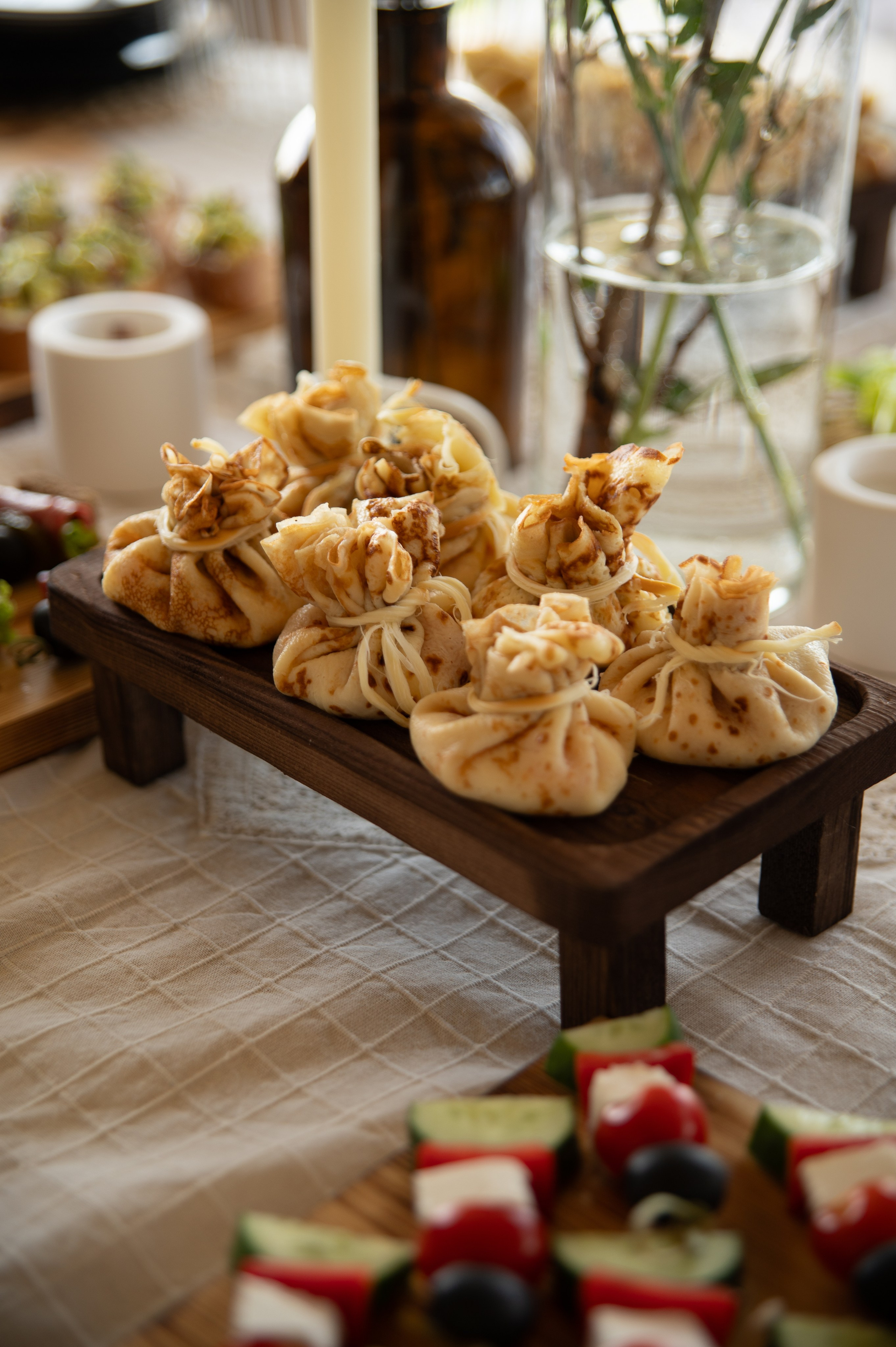 food фотограф Тимур Хабибуллин - блины с начинкой в форме хинкали  