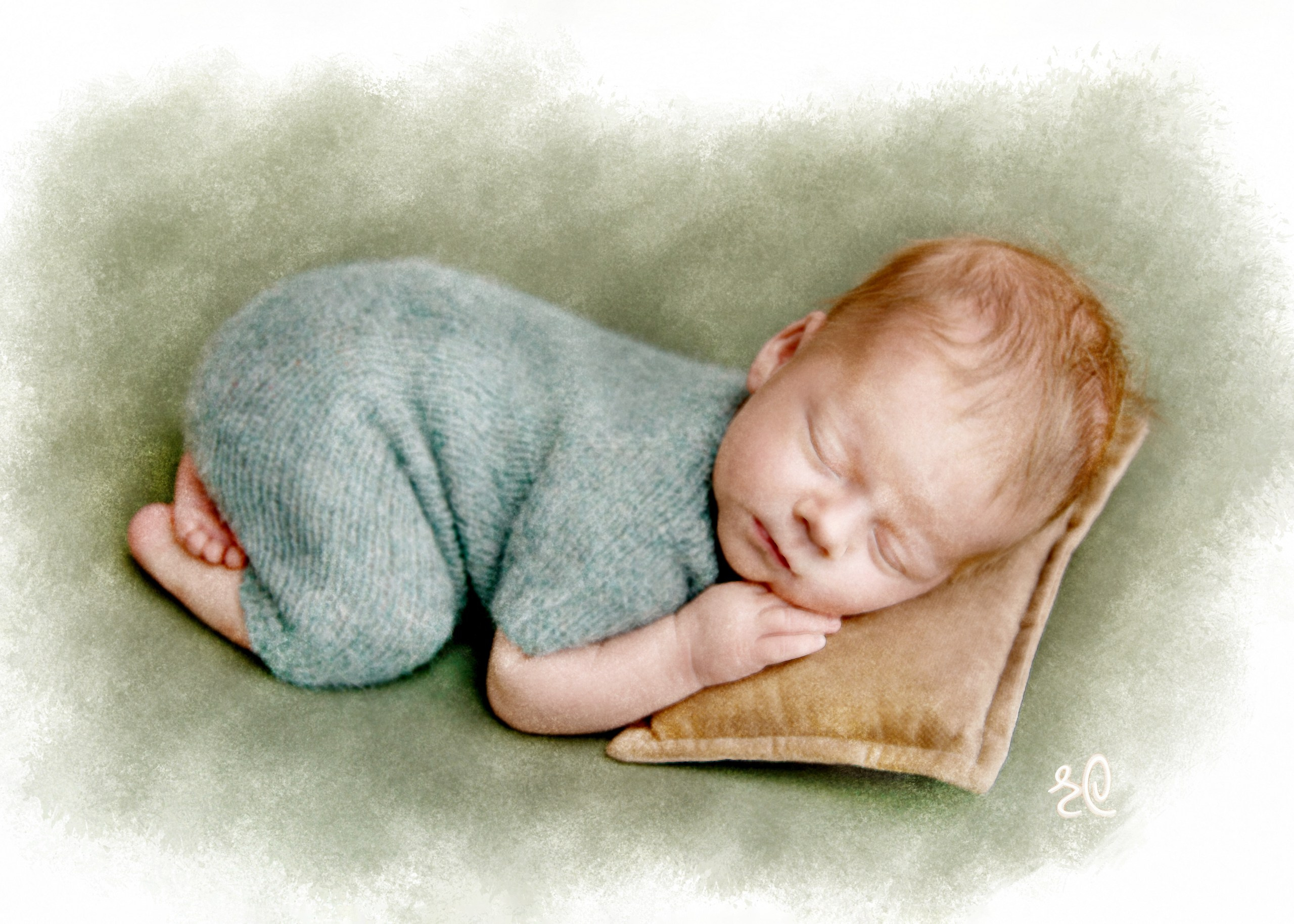 Акварели. Профессиональный фотограф новорождённых в Москве Елена Сатюкова