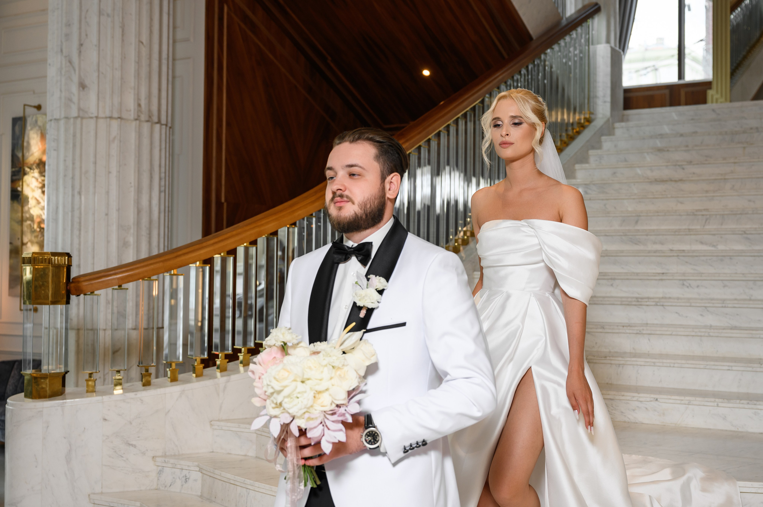 Свадебная фотосессия в Марриотт Империал Плаза. Свадебный фотограф Москва Юрий Кульман