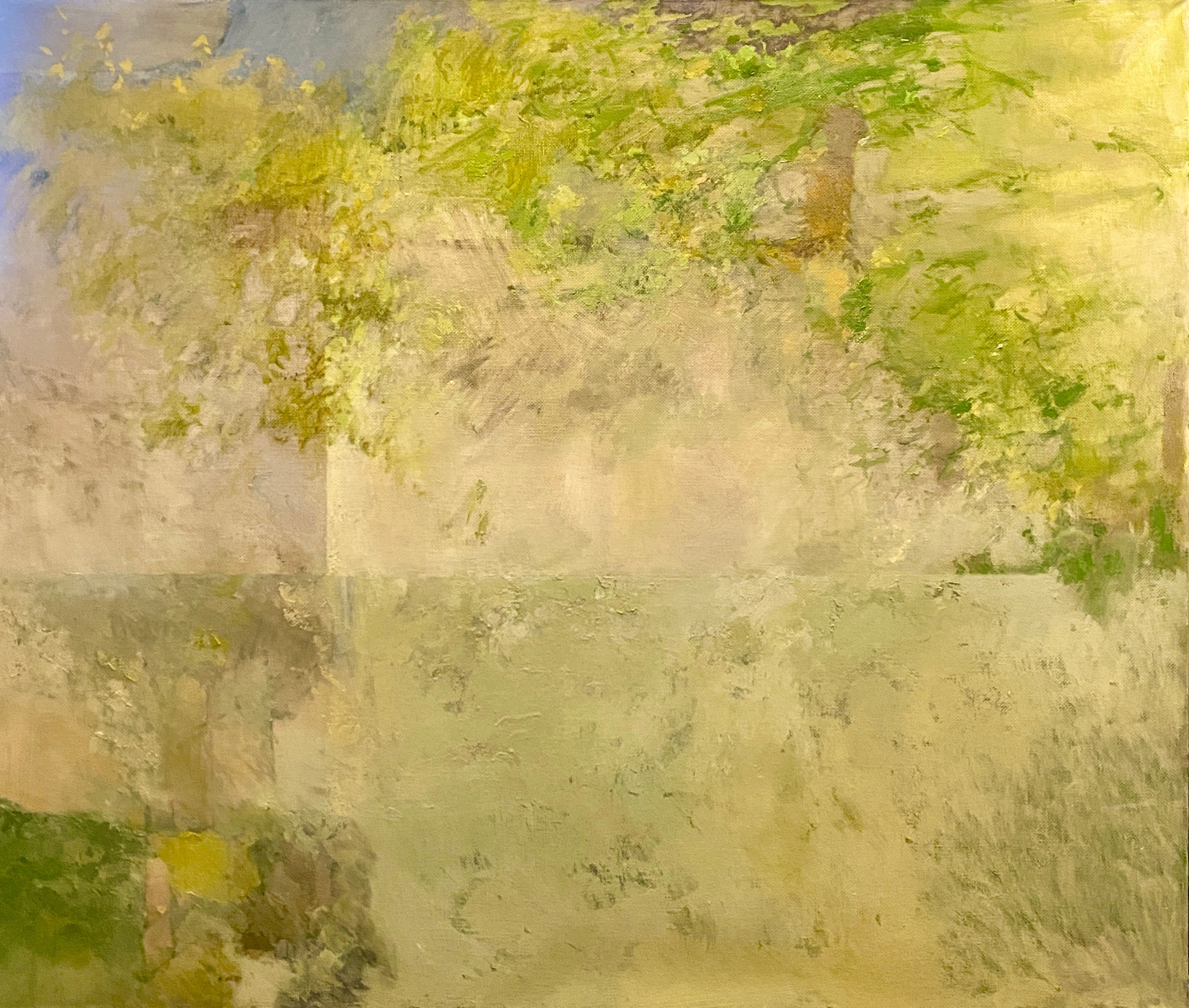 Живопись Масло Абстракционизм Абстракция современная картина цвет зеленый южный пейзаж солнечная природа юга России