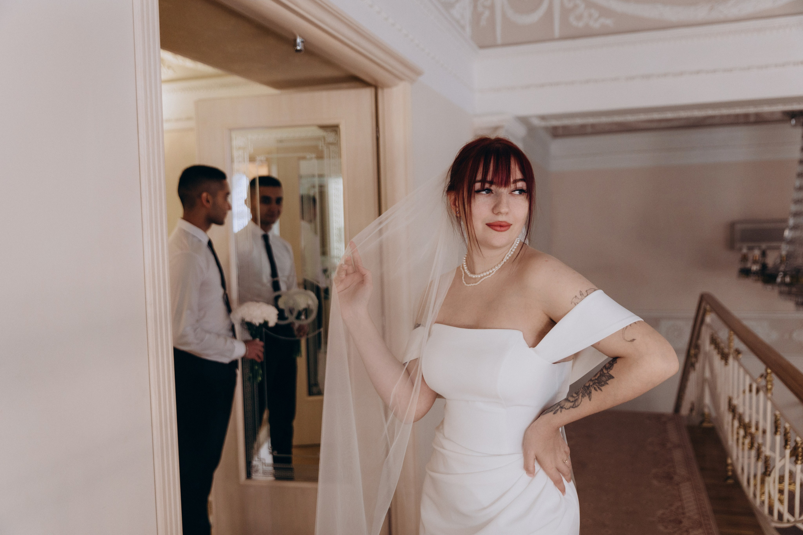 Свадебная фотосессия в пространстве SENO, регистрация в ЗАГСе Адмиралтейского района. Фотограф в Санкт-Петербурге Разиля Идиятуллина