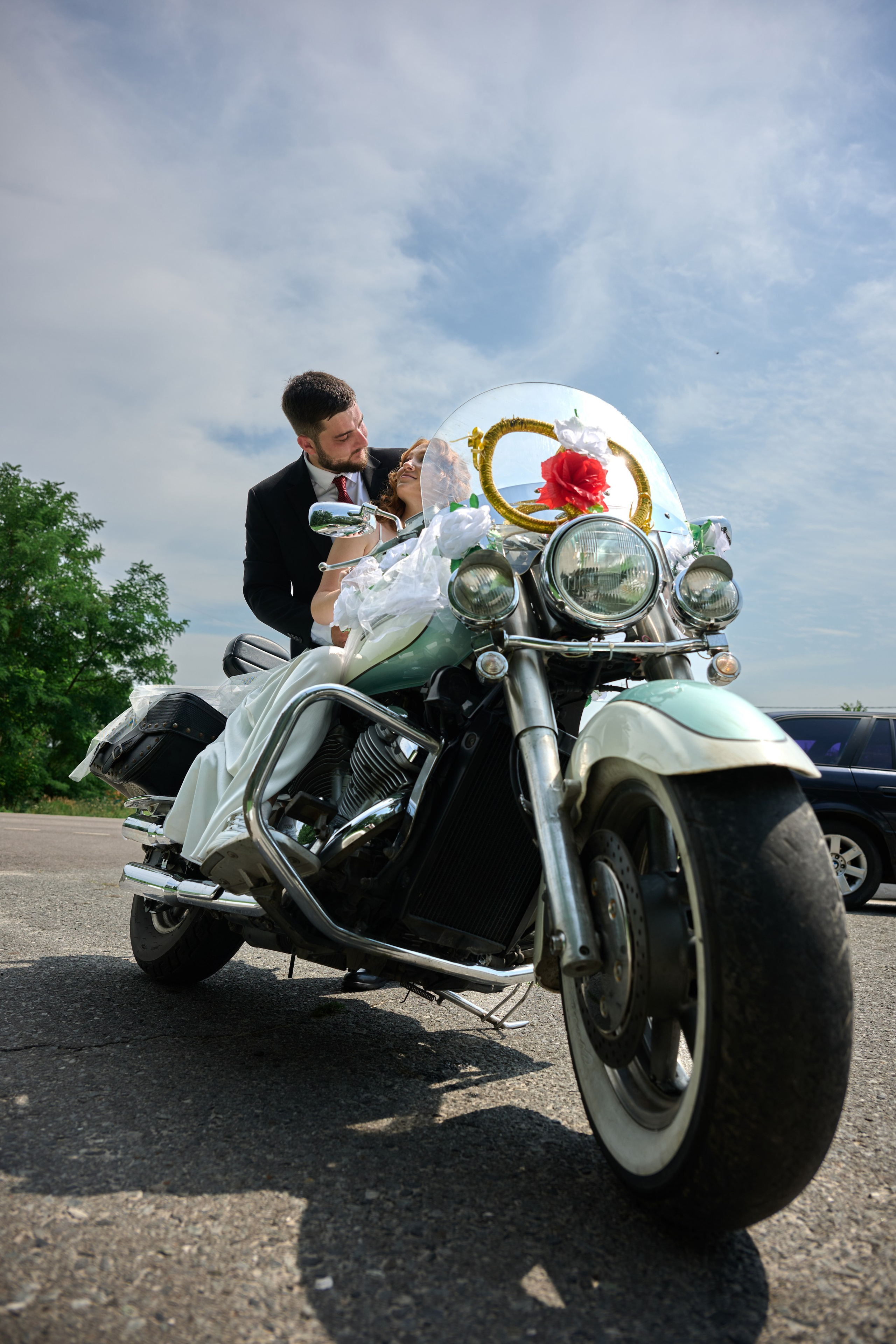 Свадьба Павла и Анастасии на тему мотоцикл — свобода. Профессиональный фотограф Старый Оскол, Губкин — свадьба, венчание, крещение, юбилей и день рождения