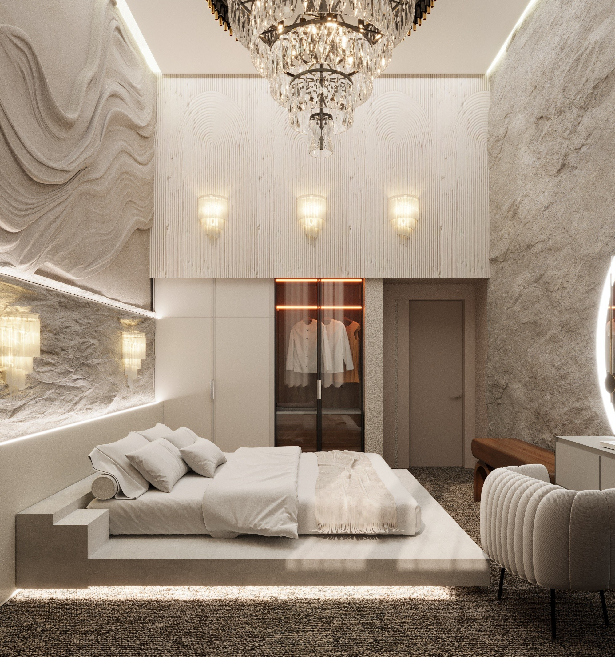 Двухуровневая квартира СПАЛЬНЯ 1 этаж. Design ViVi — Создаем пространство в котором хочется жить