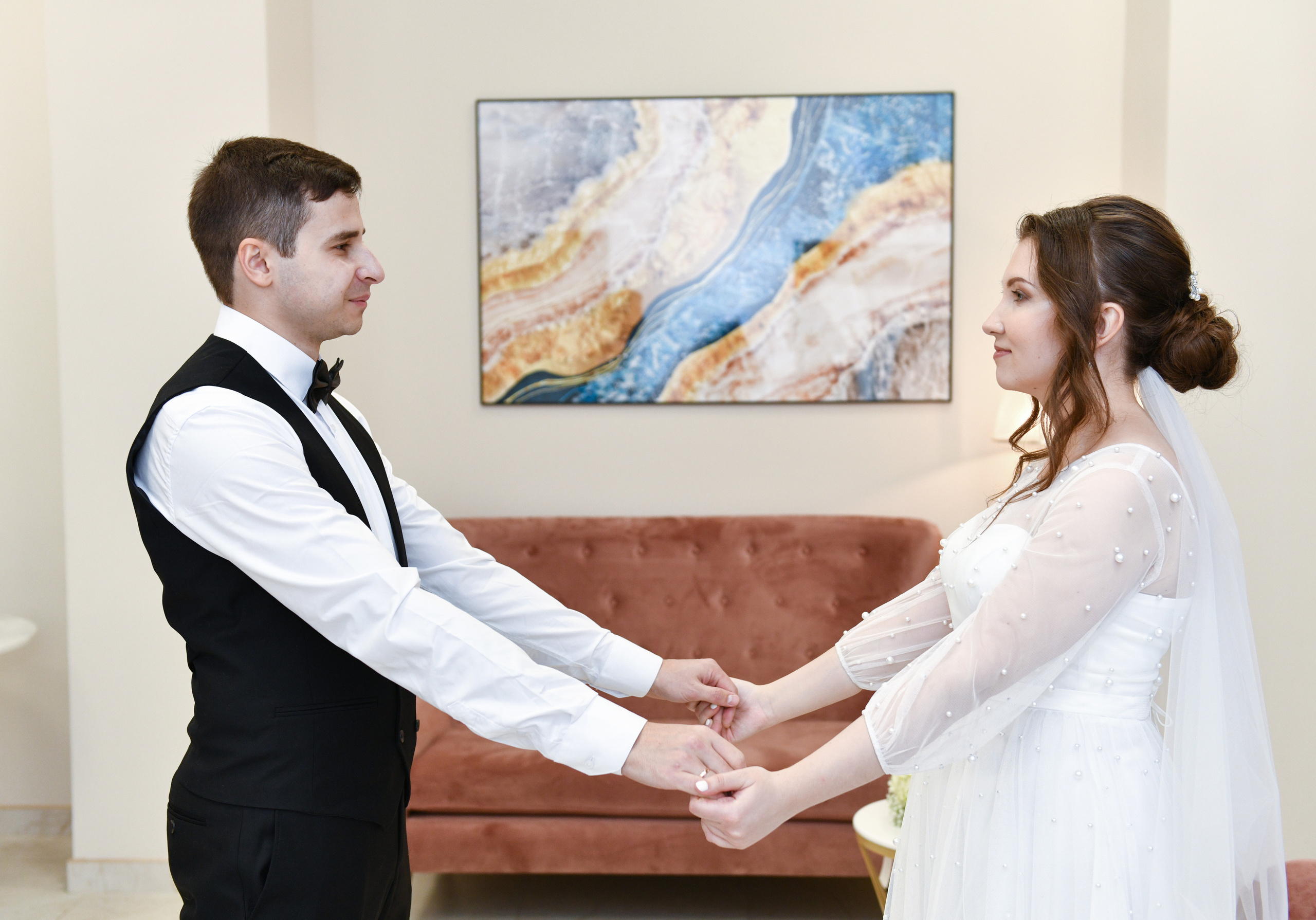 Регистрация брака Елены и Сергея. Свадебный и портретный фотограф в Москве Галина Борисова