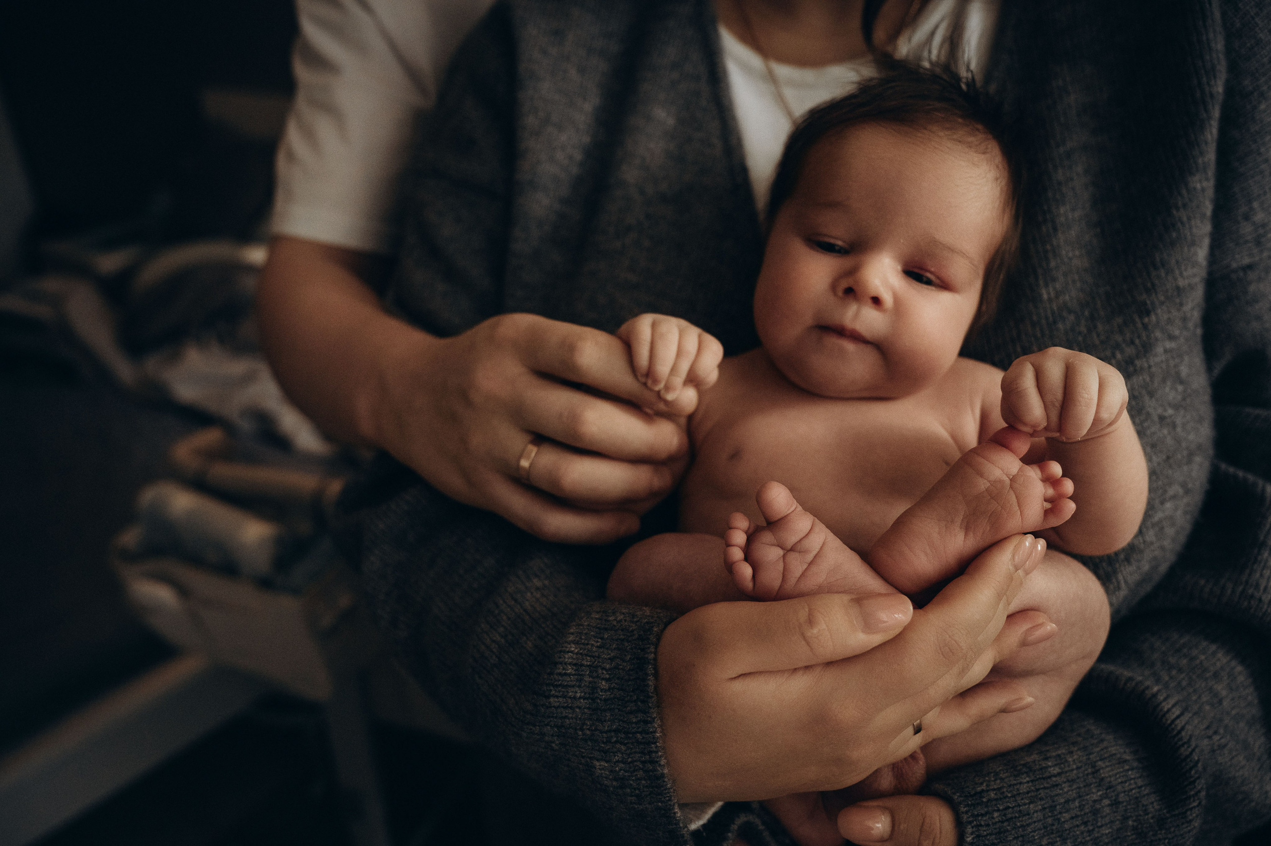 Анна, Вячеслав и Евгений. Фотограф беременности и семьи, домашние съемки, Ньюборн