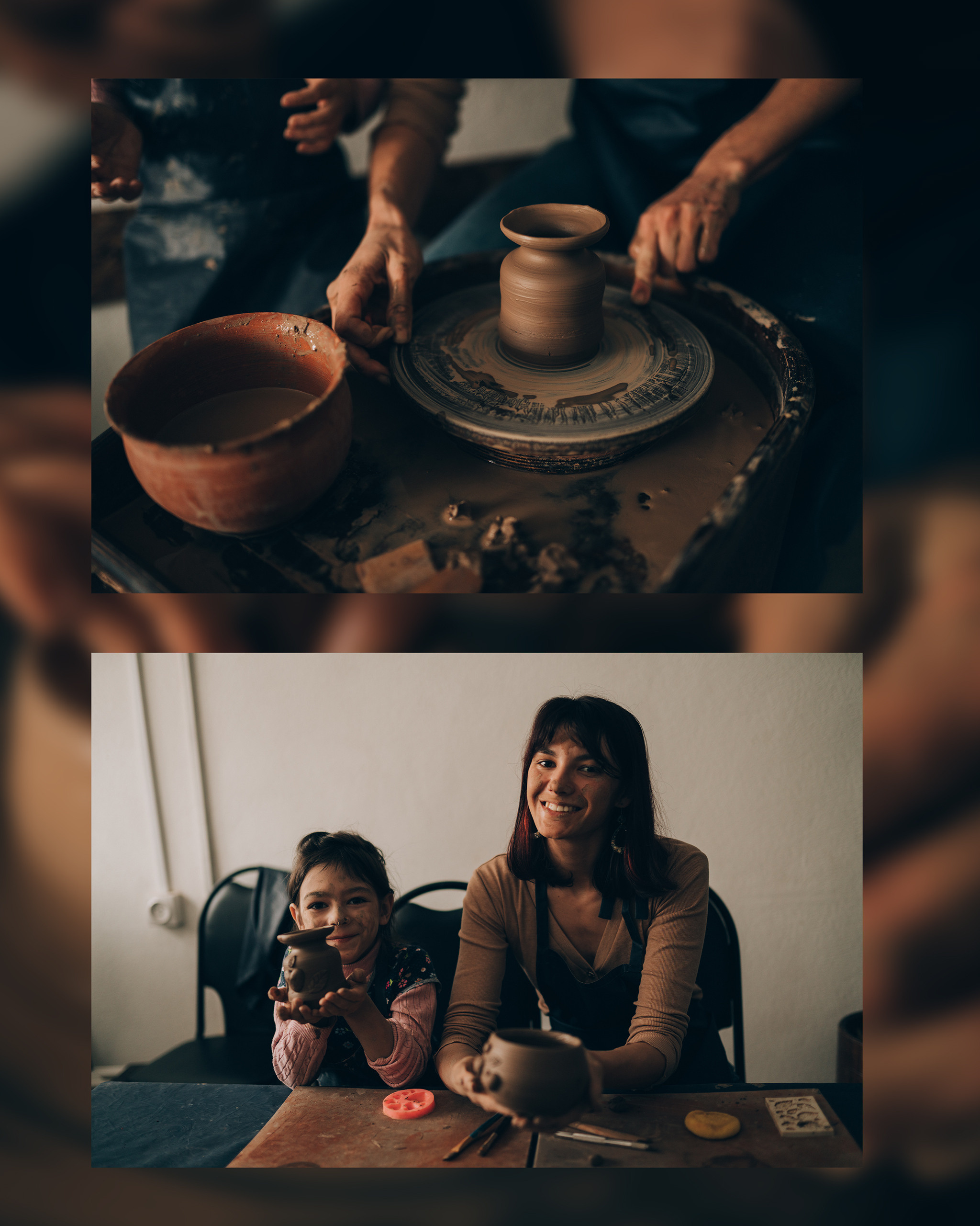 Соня и Кира в мастерской. Фотограф Владимир Орлов