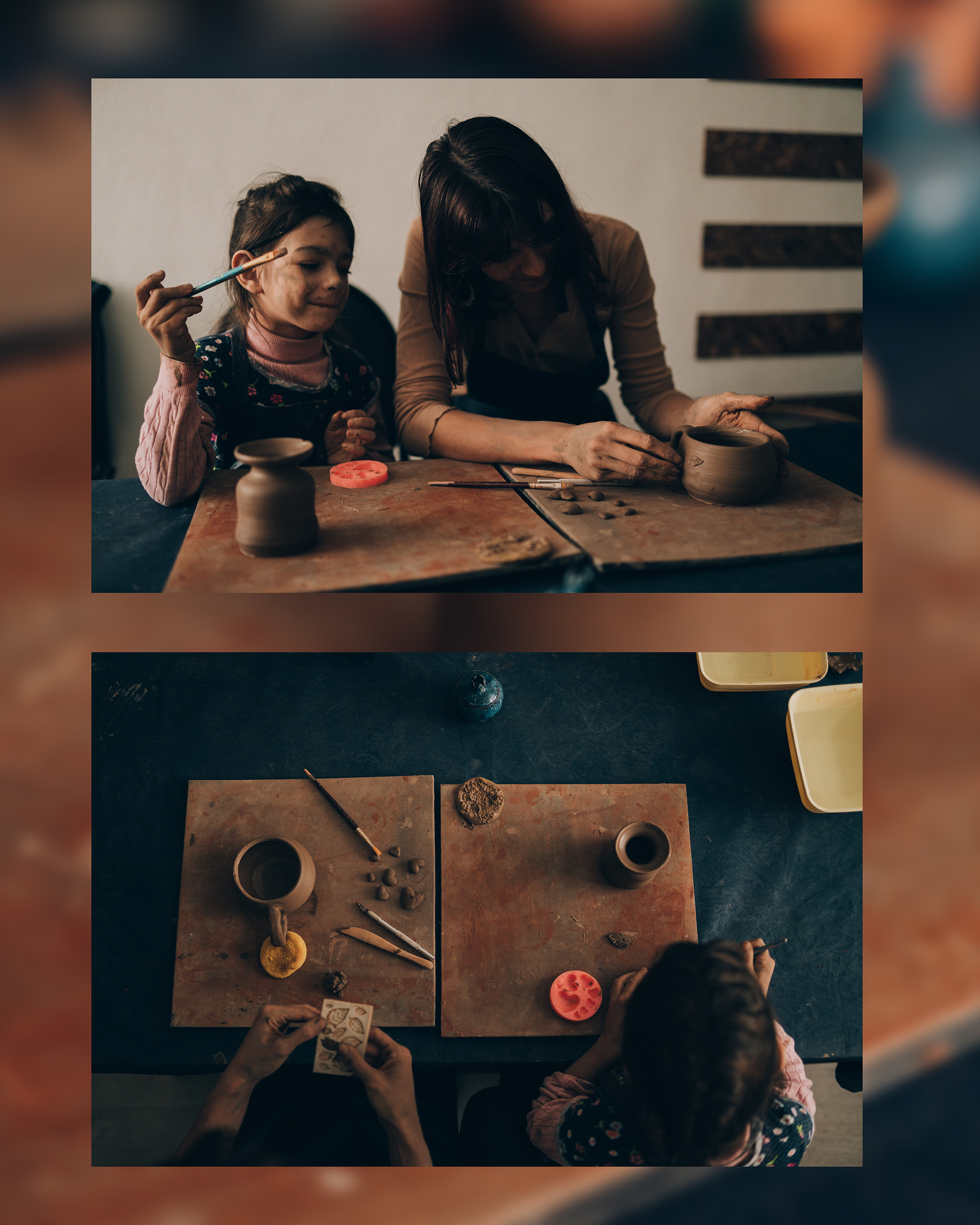 Соня и Кира в мастерской. Фотограф Владимир Орлов