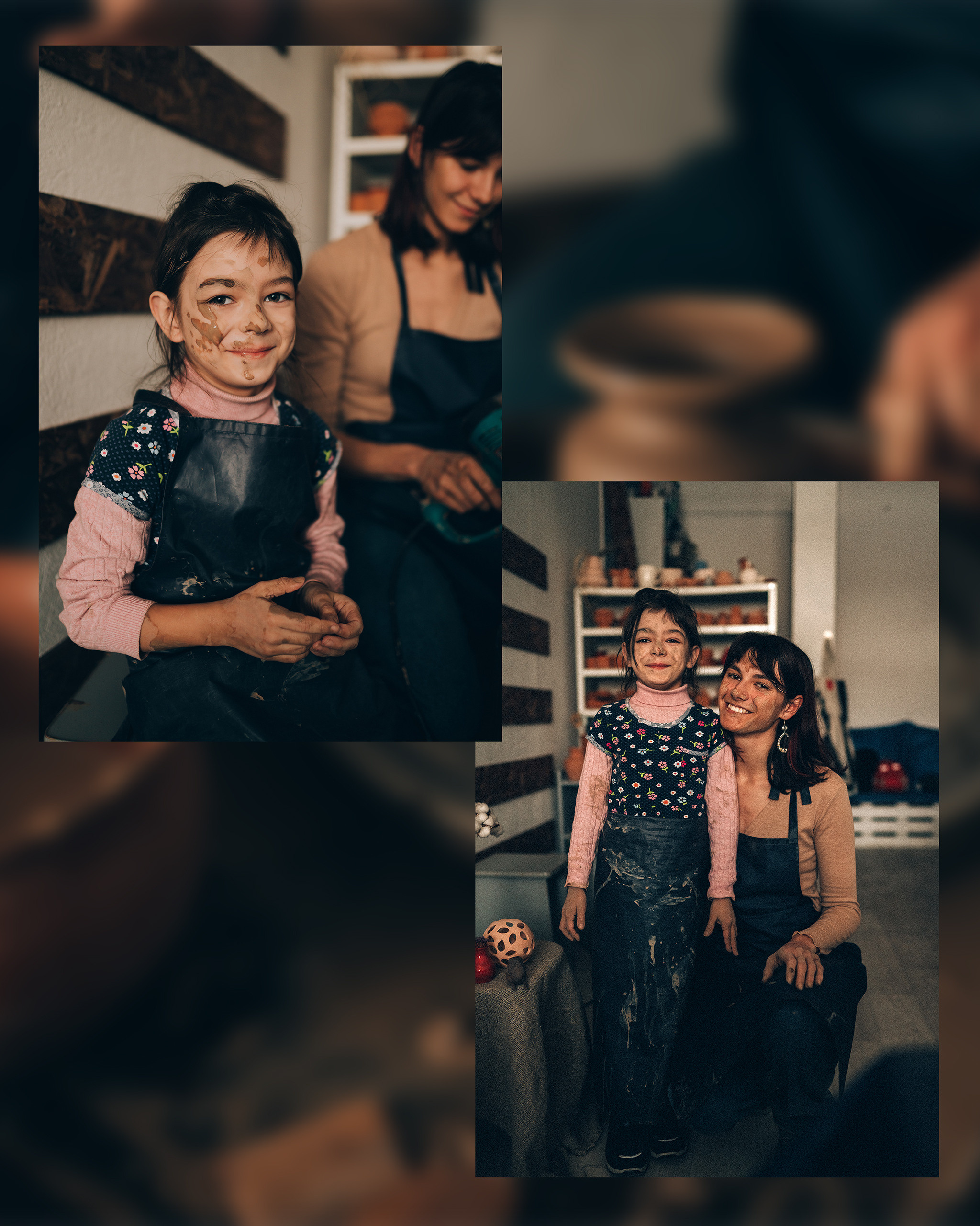 Соня и Кира в мастерской. Фотограф Владимир Орлов