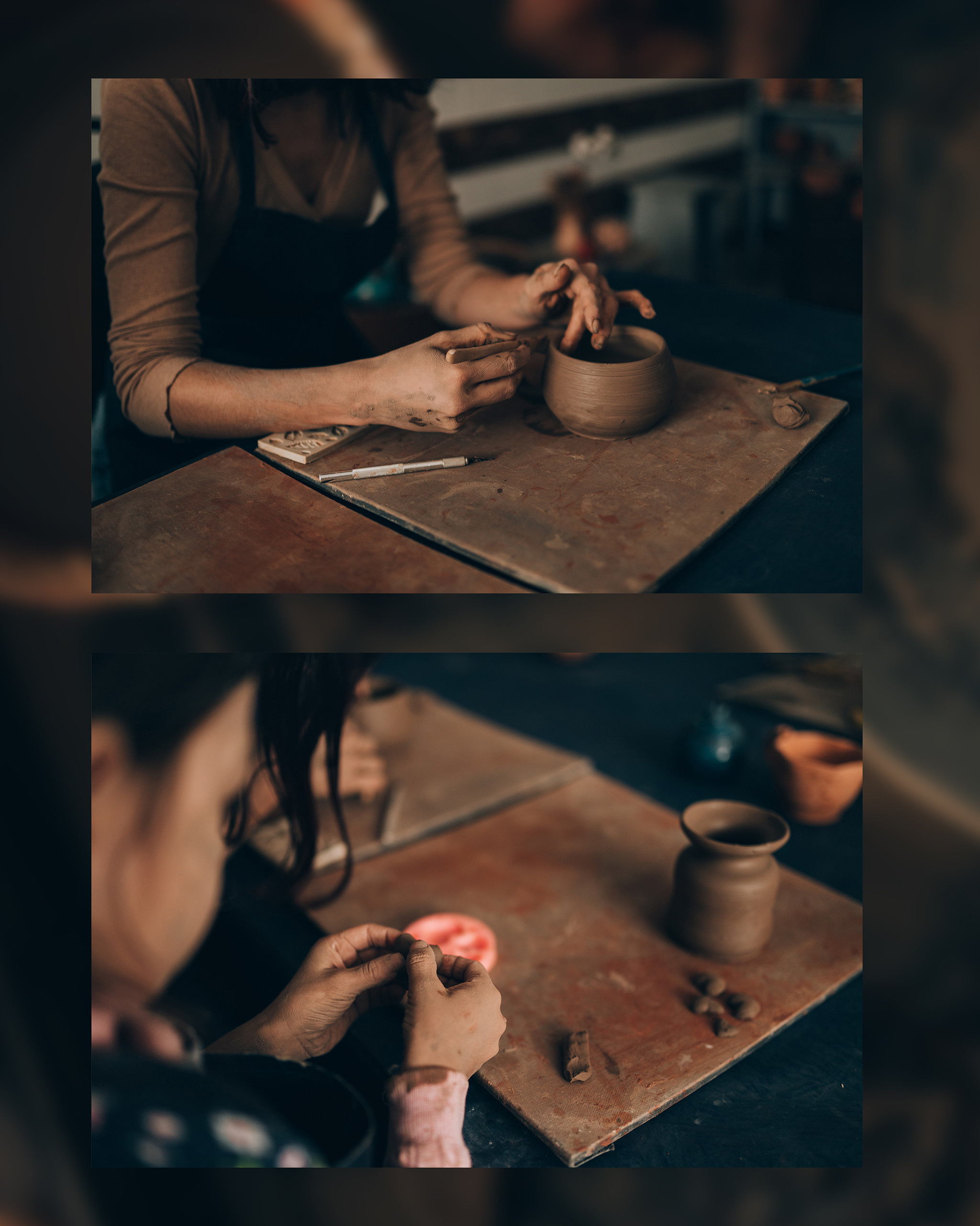 Соня и Кира в мастерской. Фотограф Владимир Орлов