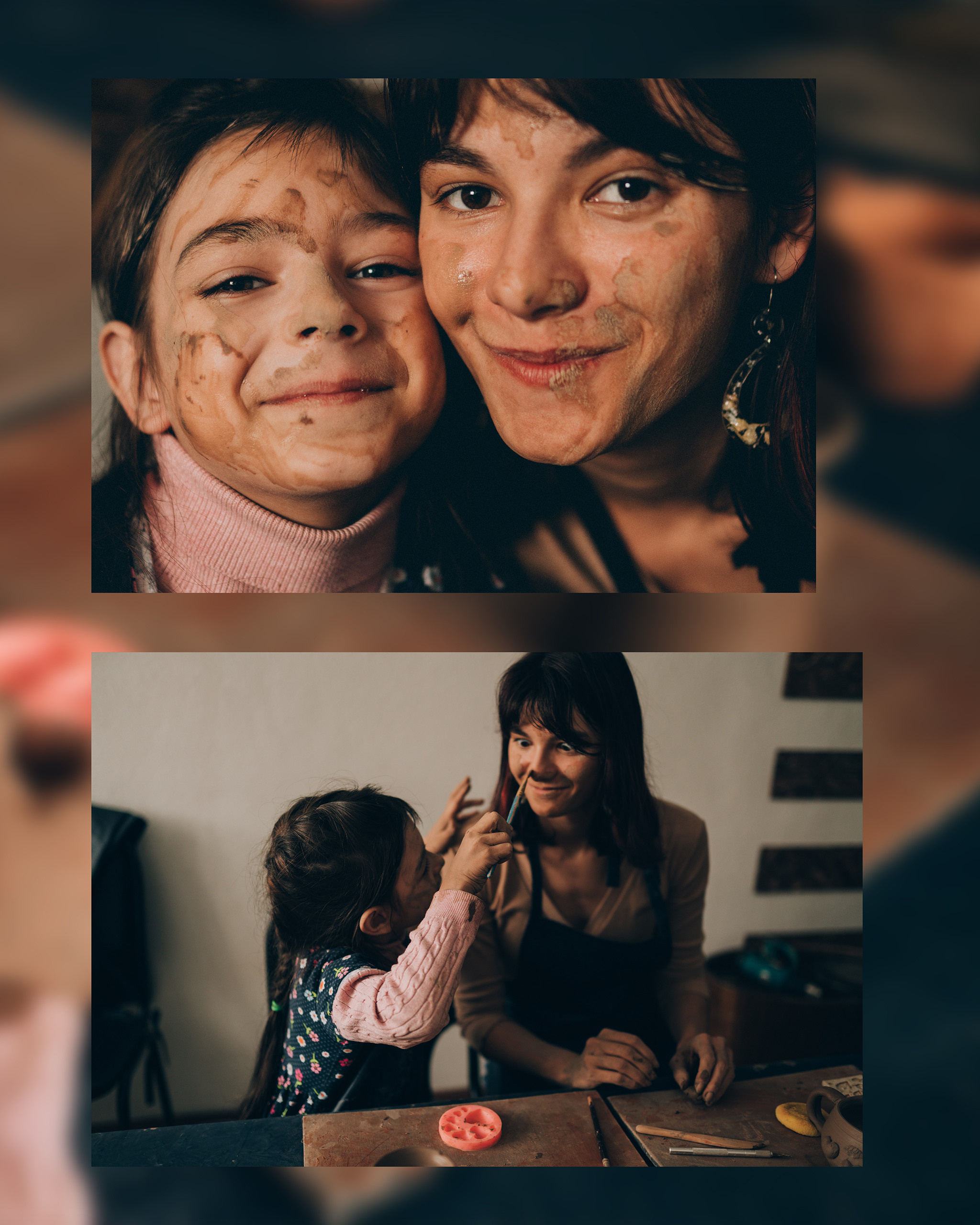 Соня и Кира в мастерской. Фотограф Владимир Орлов