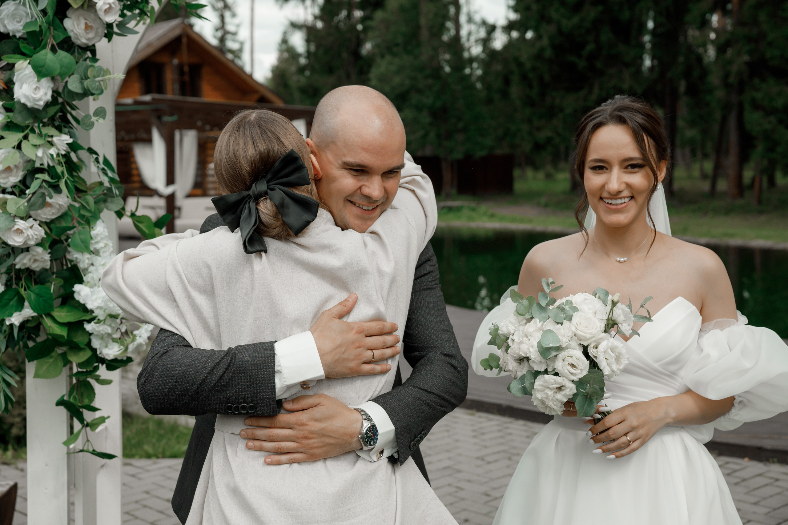 Полина и Дмитрий, загородный клуб «Барин», ЗАГС в г. Пушкино. Свадебный и репортажный фотограф (Москва, Королев и другие)