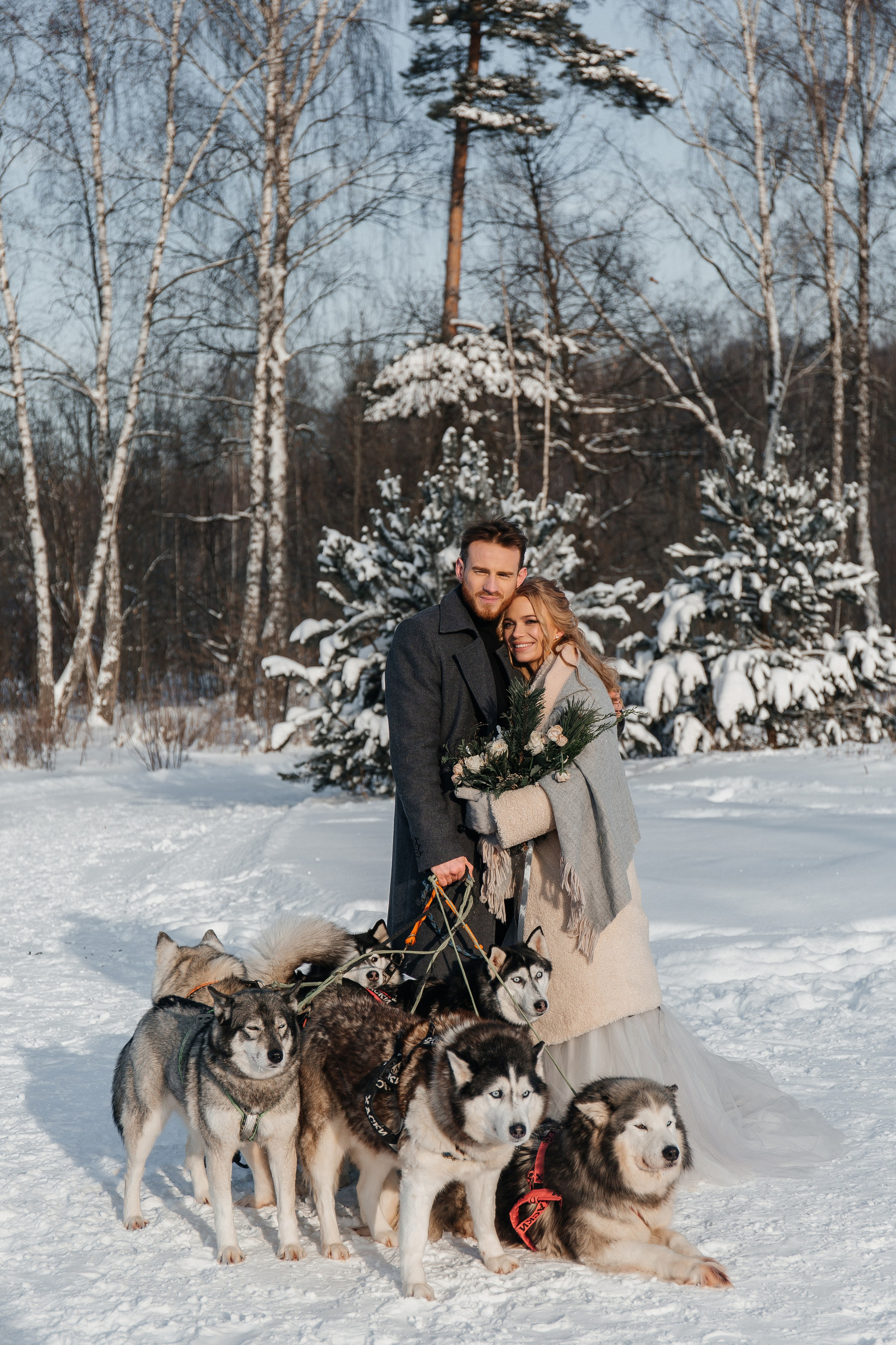 Свадебная фотосессия зимой. Фото Радости. Свадебный и семейный фотограф в Москве Юлия Самойлова