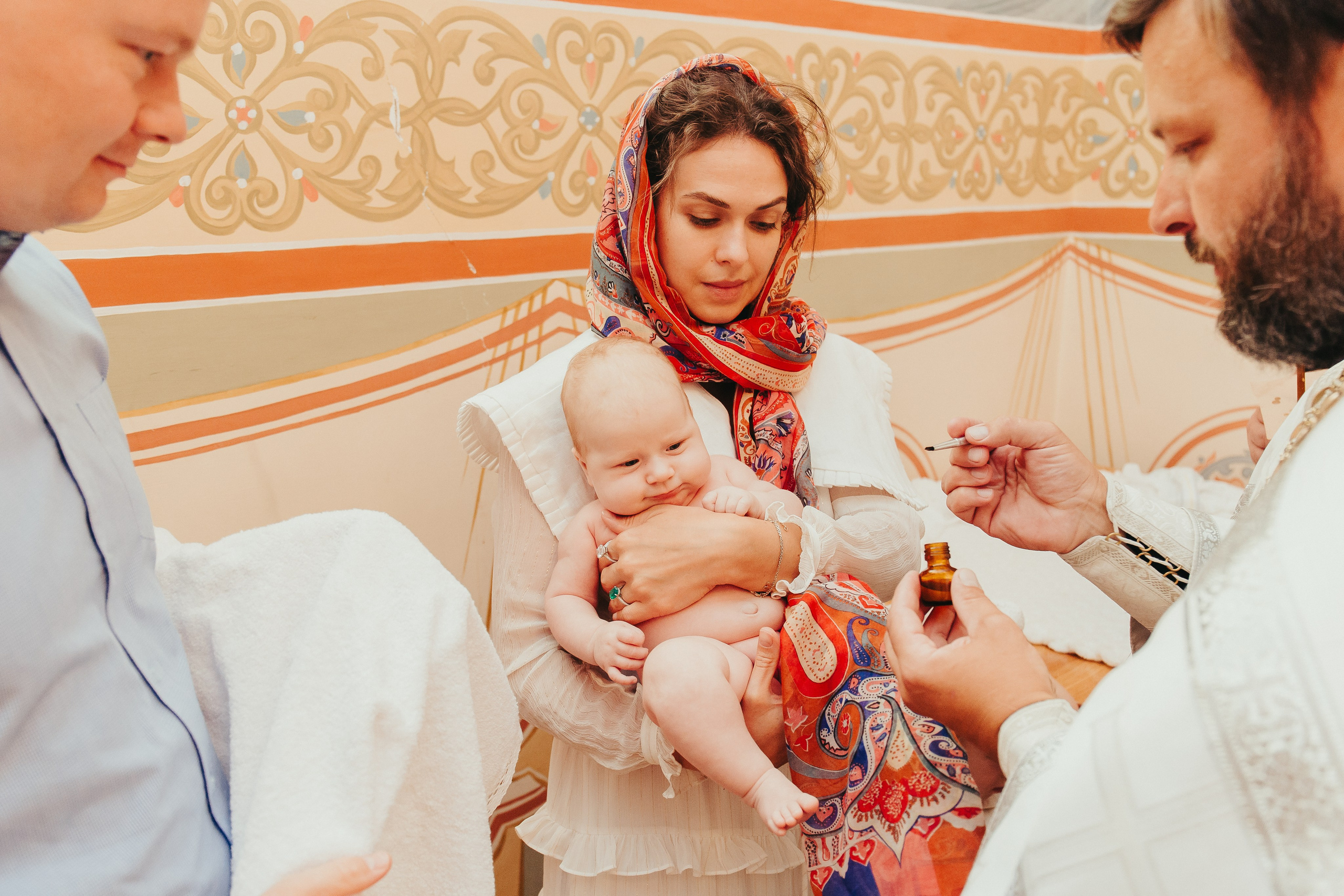 Крещение Маши в Черниговском Скиту. Фотограф новорожденных и детский в Сергиевом Посаде Кругликова Юлия