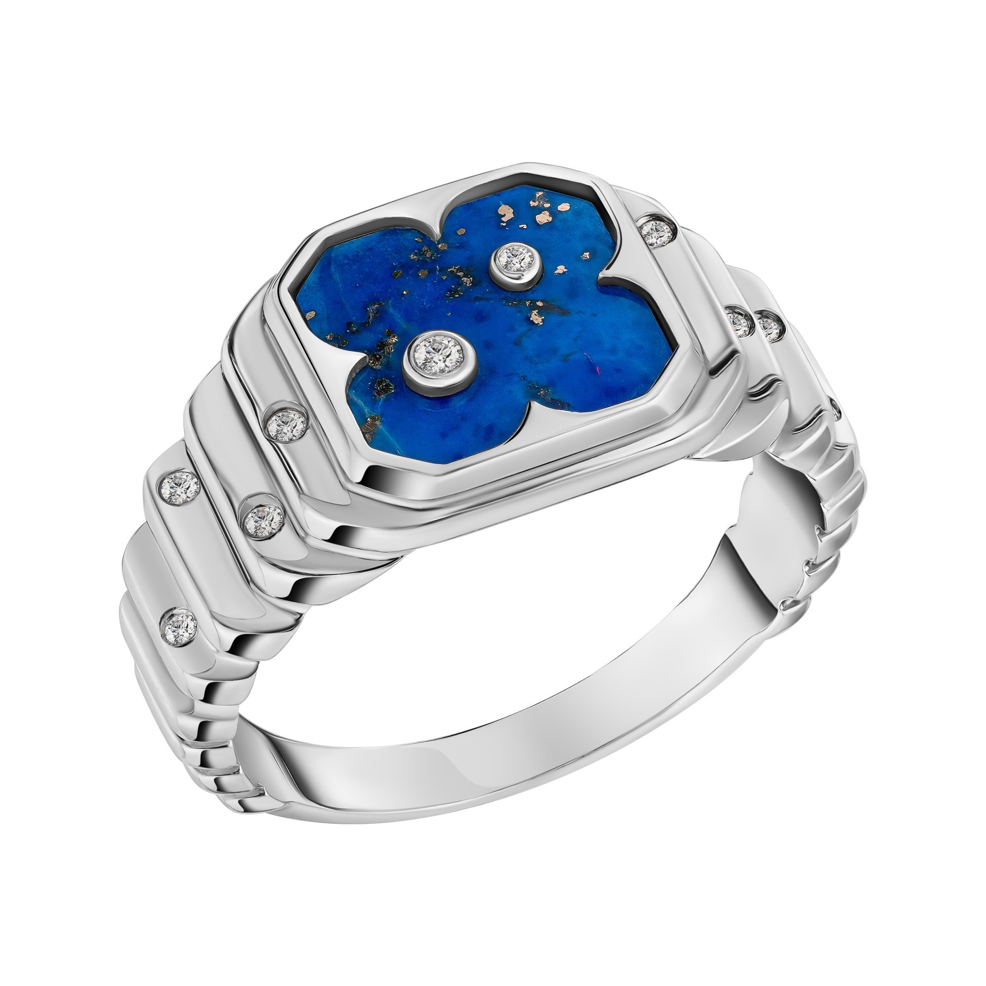 Кольцо серебряное с лазуритом