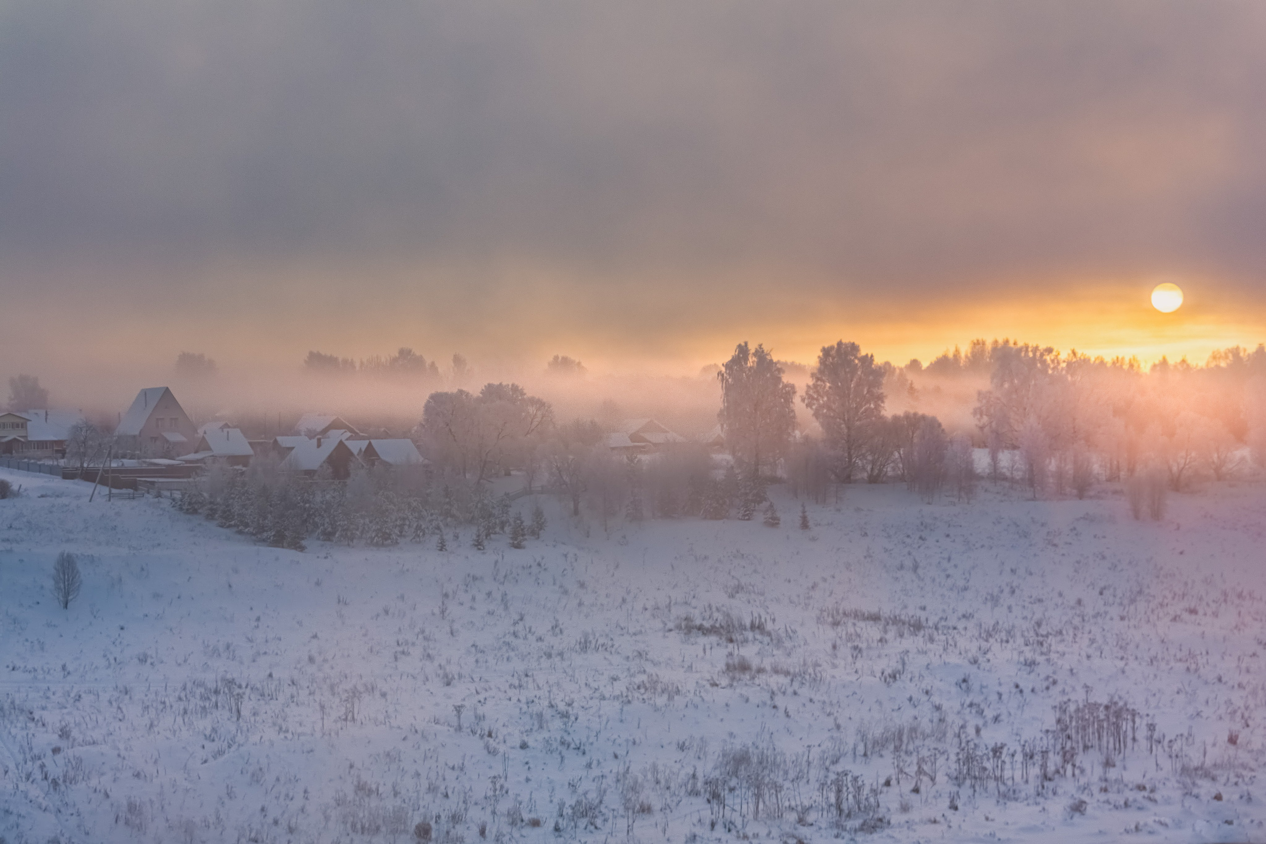 Nature of the Staritsa. Winter. Site of landscape photographer Pavel Krainikov