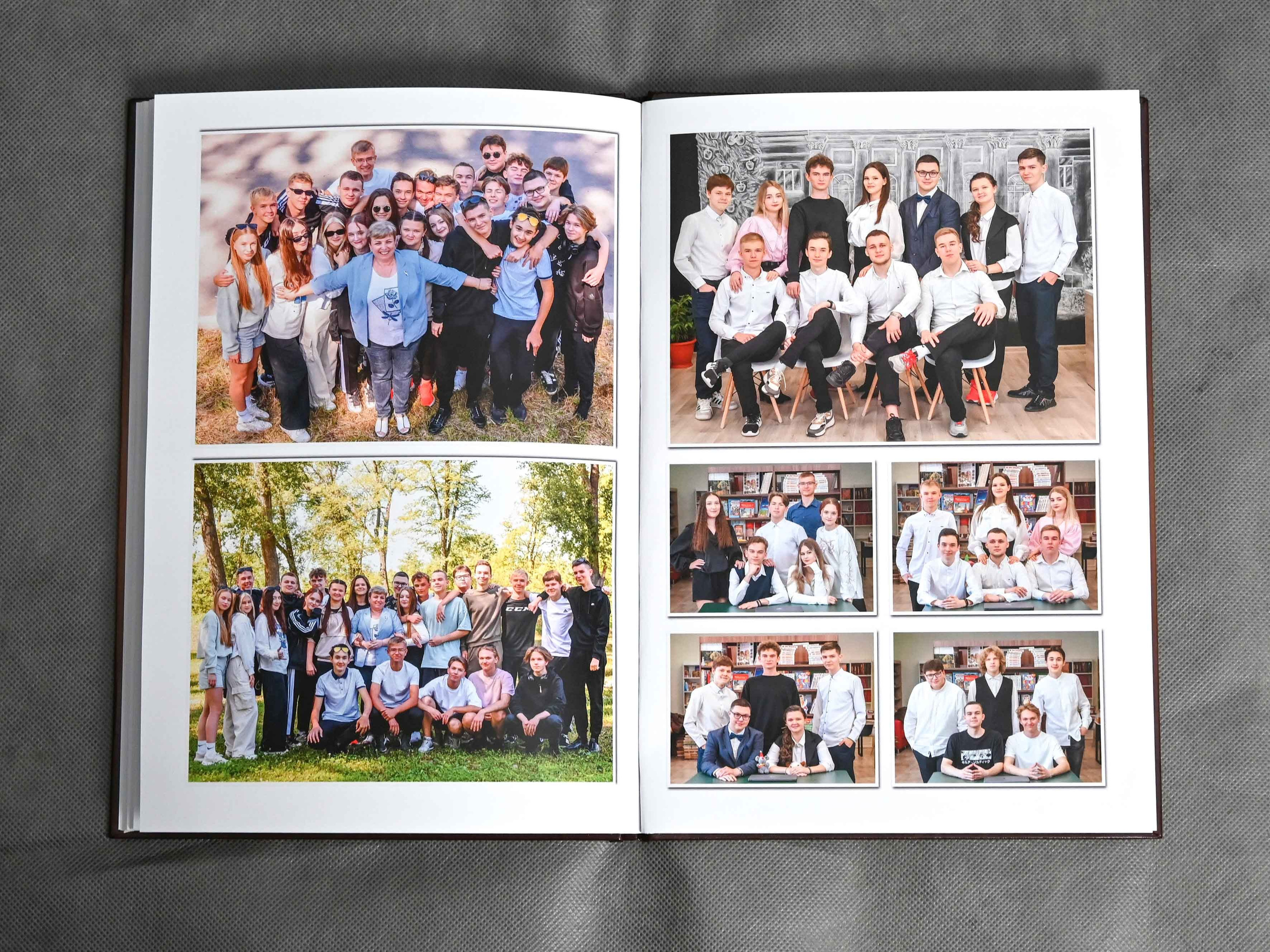 Книга с мягкими журнальными страницами 21×30см. Количество страниц — 60. Цена -5580р. Школьные фотоальбомы в Мичуринске