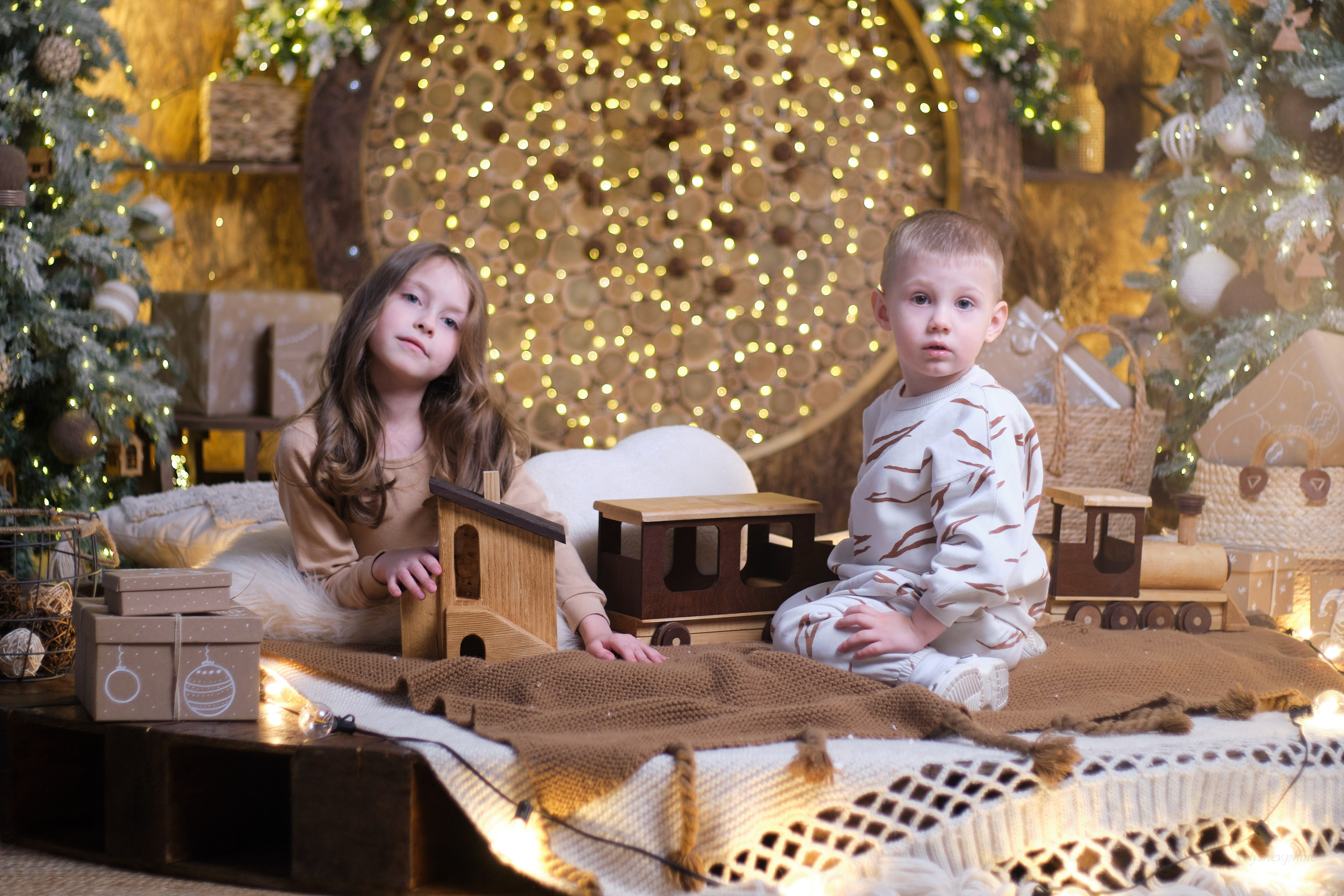 новогодняя семейная фотосессия в Люберцах