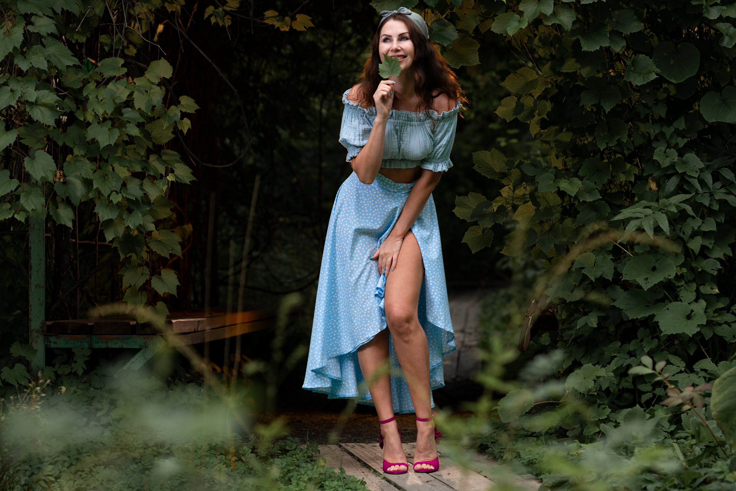 Девушка в голубом. Фотограф Андрей Серенков