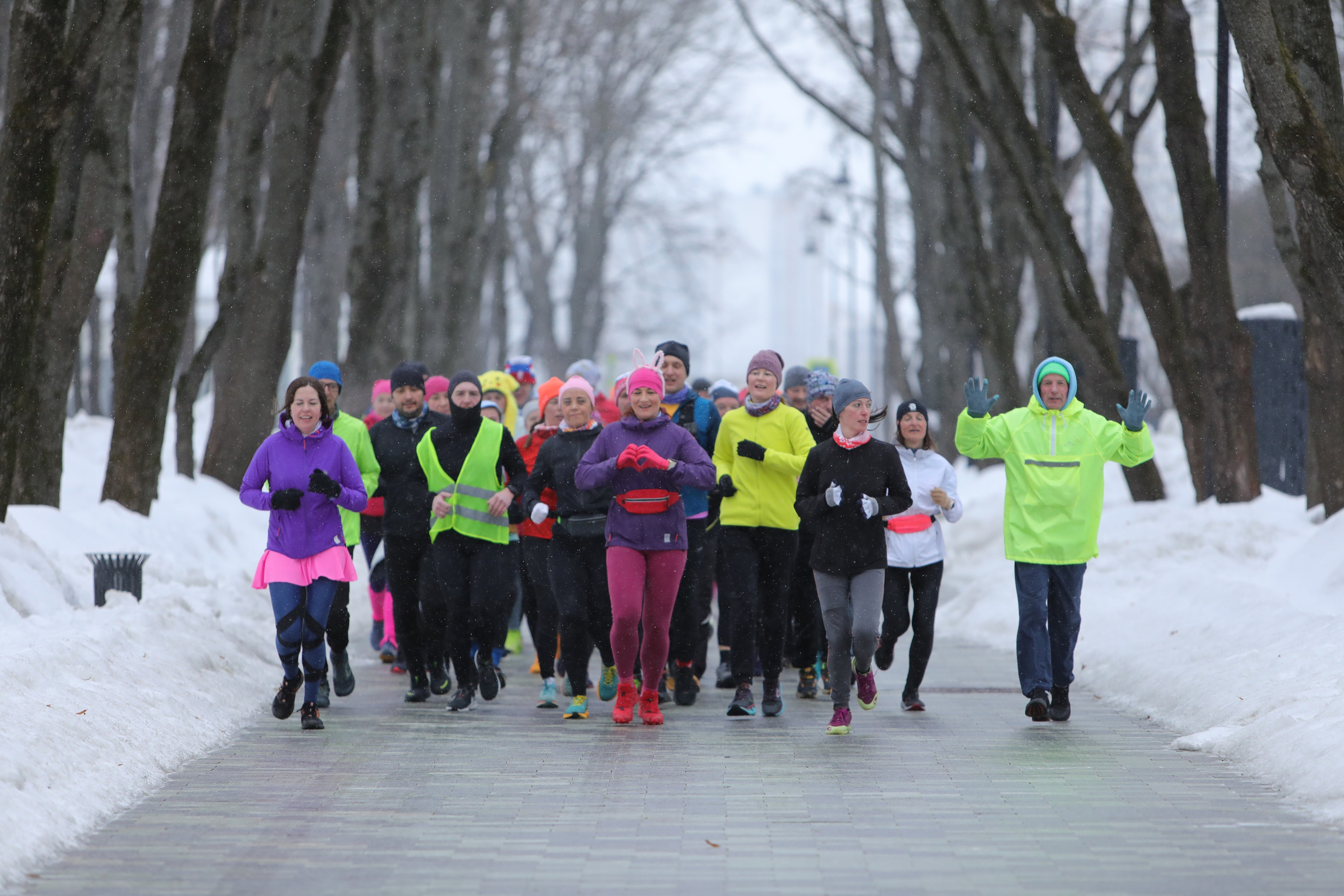Забег 8 Марта, Речной вокзал. Фотограф Сергей Ловкий