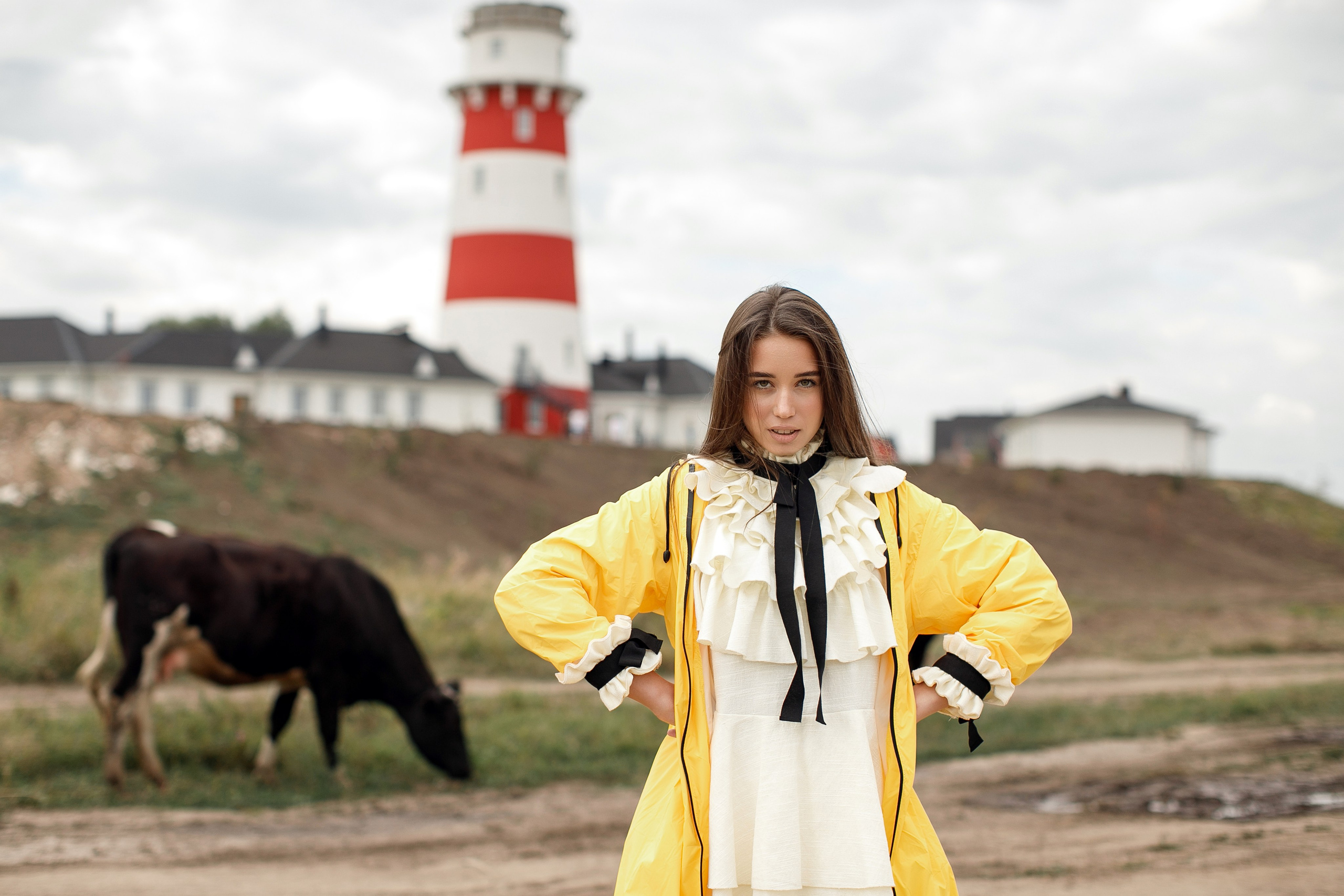 Фотосессия Полины у маяка. Свадебный фотограф Москва