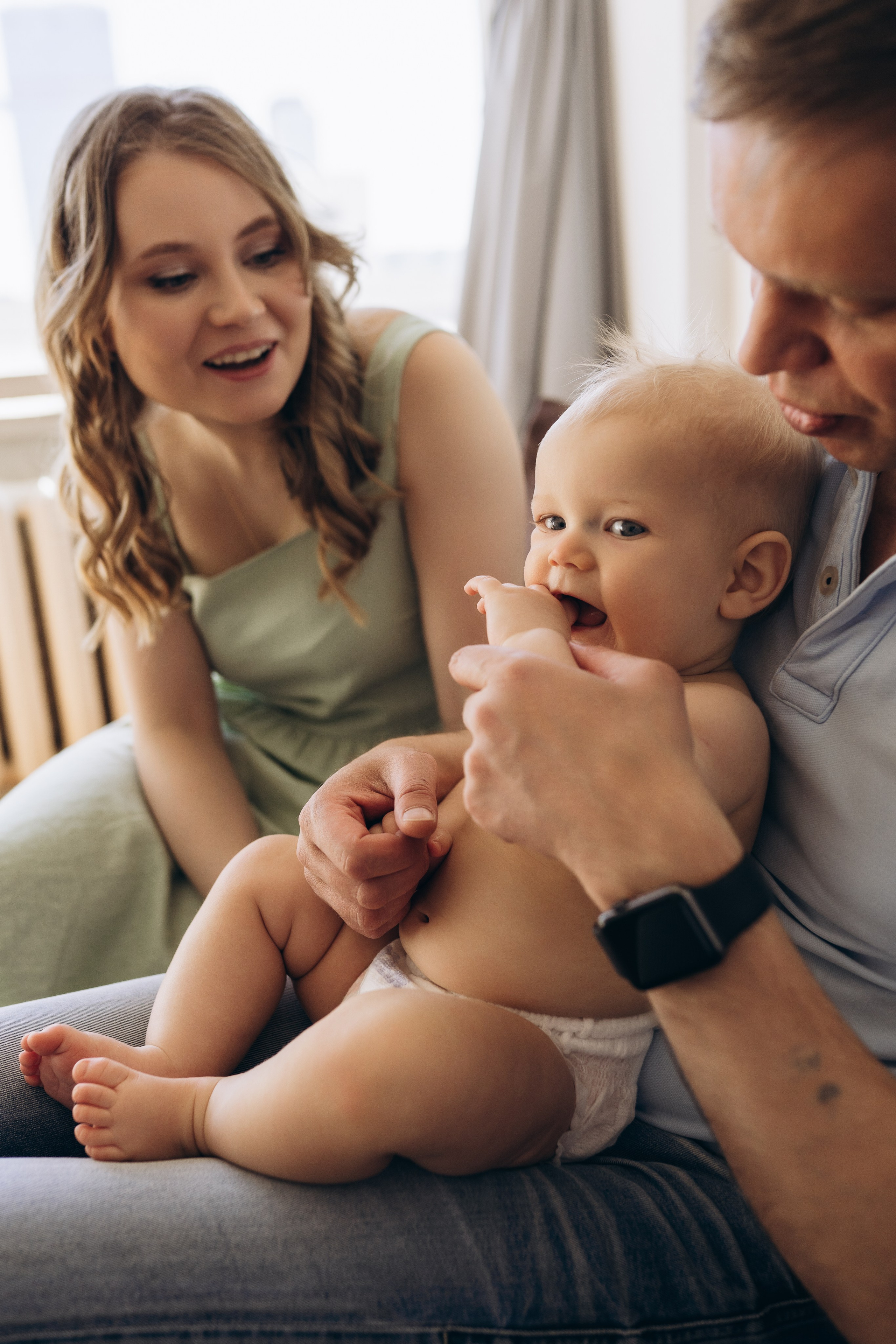 Семейная фотосессия в студии в Москве, семейный фотограф Анна Полушина. Свадебный фотограф в Москве Анна Полушина