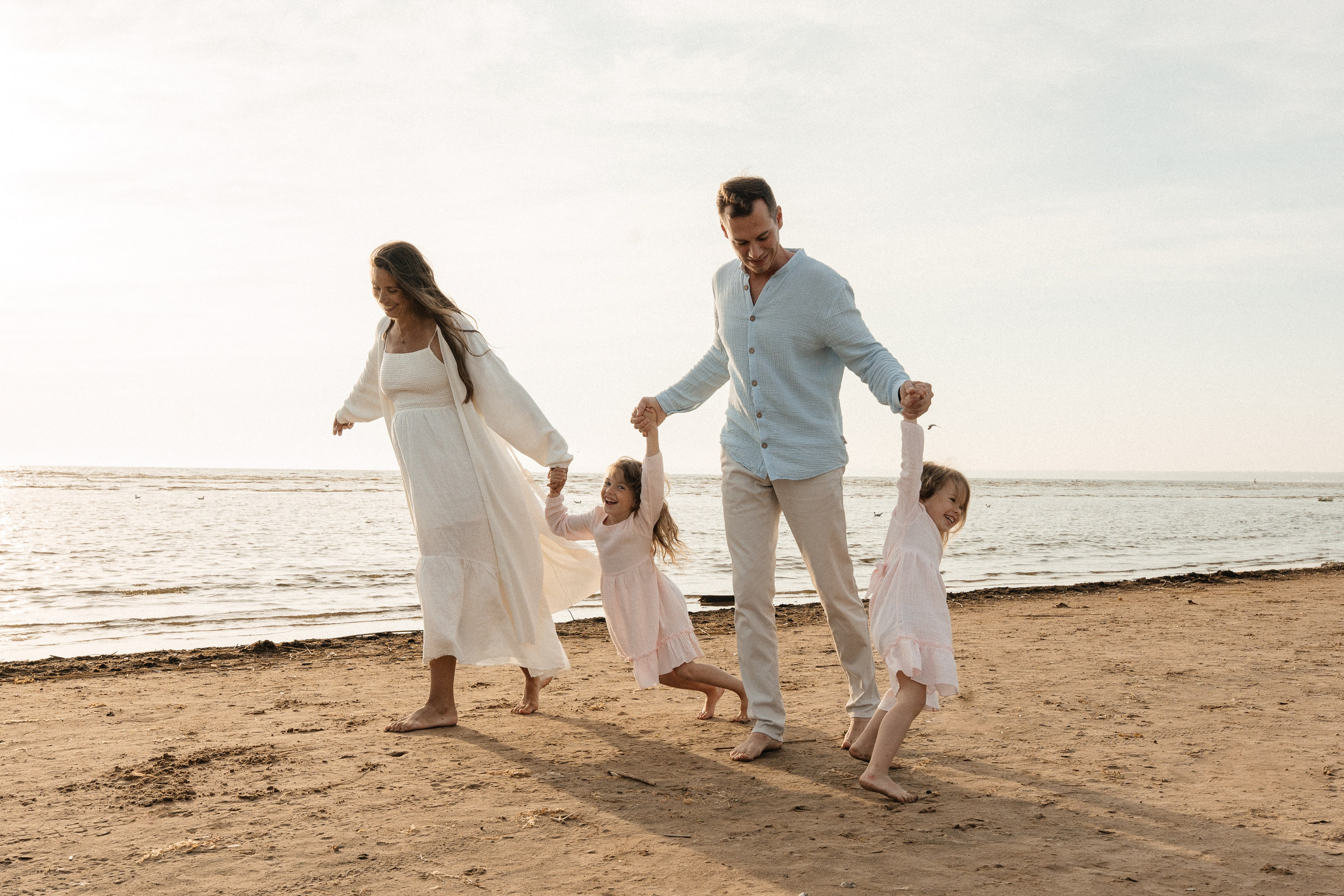 Папа, мама и три дочки. Семейный фотограф в Санкт-Петербурге Виталия Белова