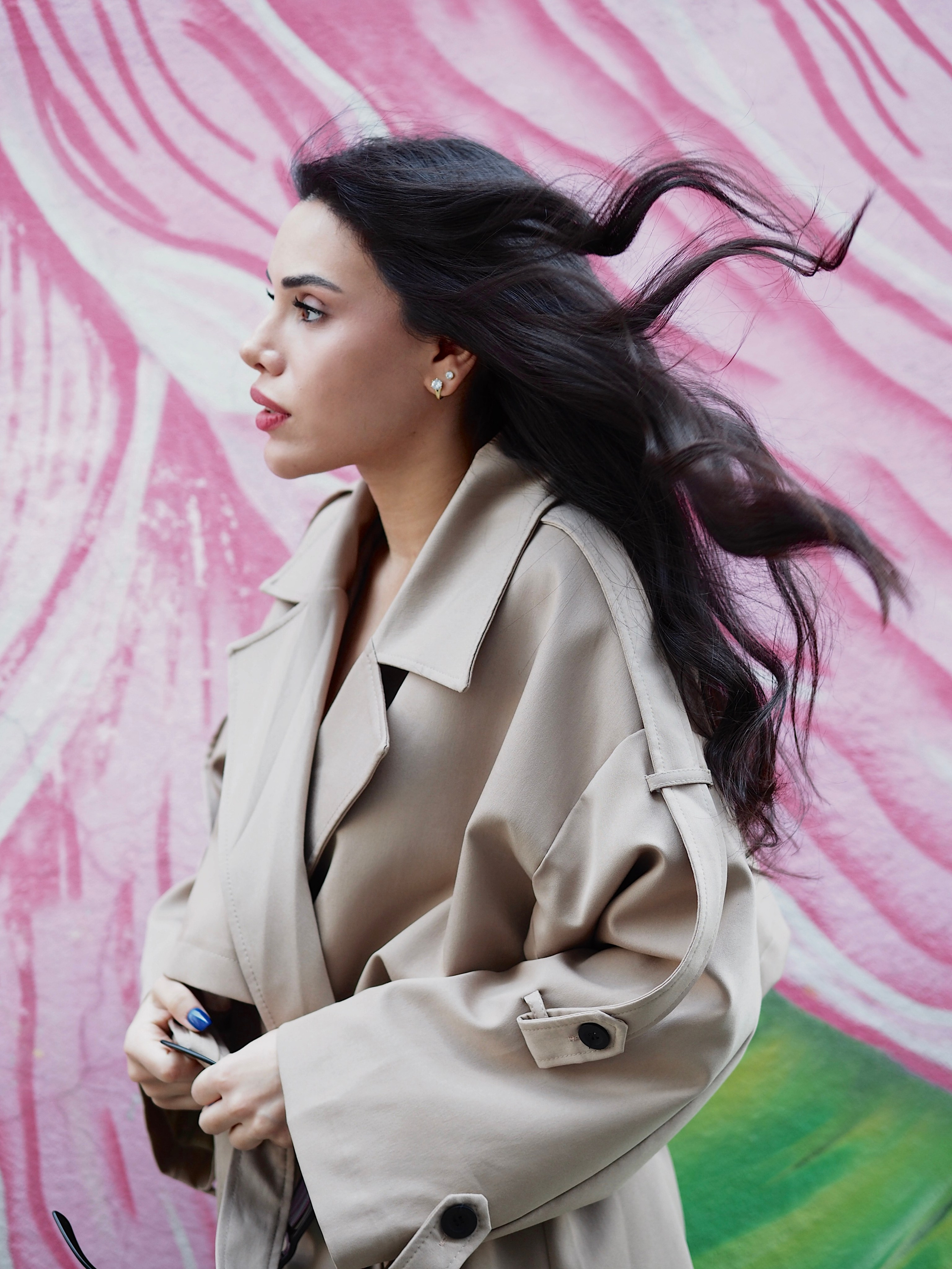 Colorful street photoshoot in Istanbul featuring urban art.