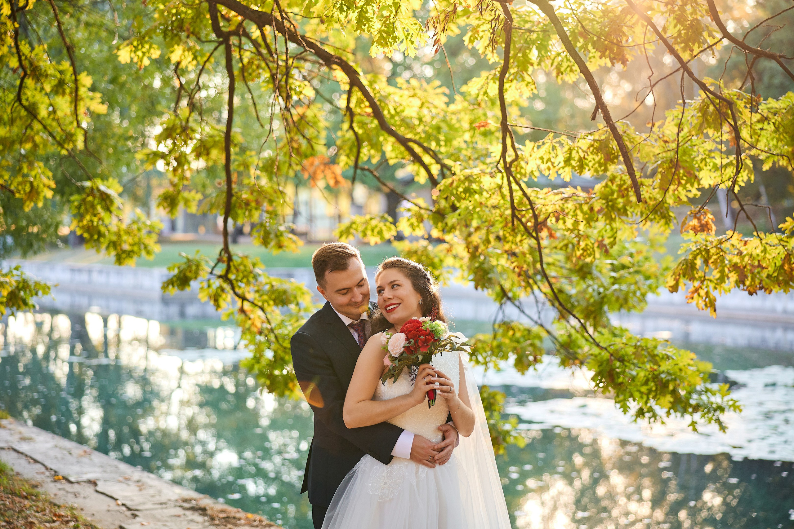 Свадебная фотосессия в Кусково. Свадебный фотограф Сергей Колбинский
