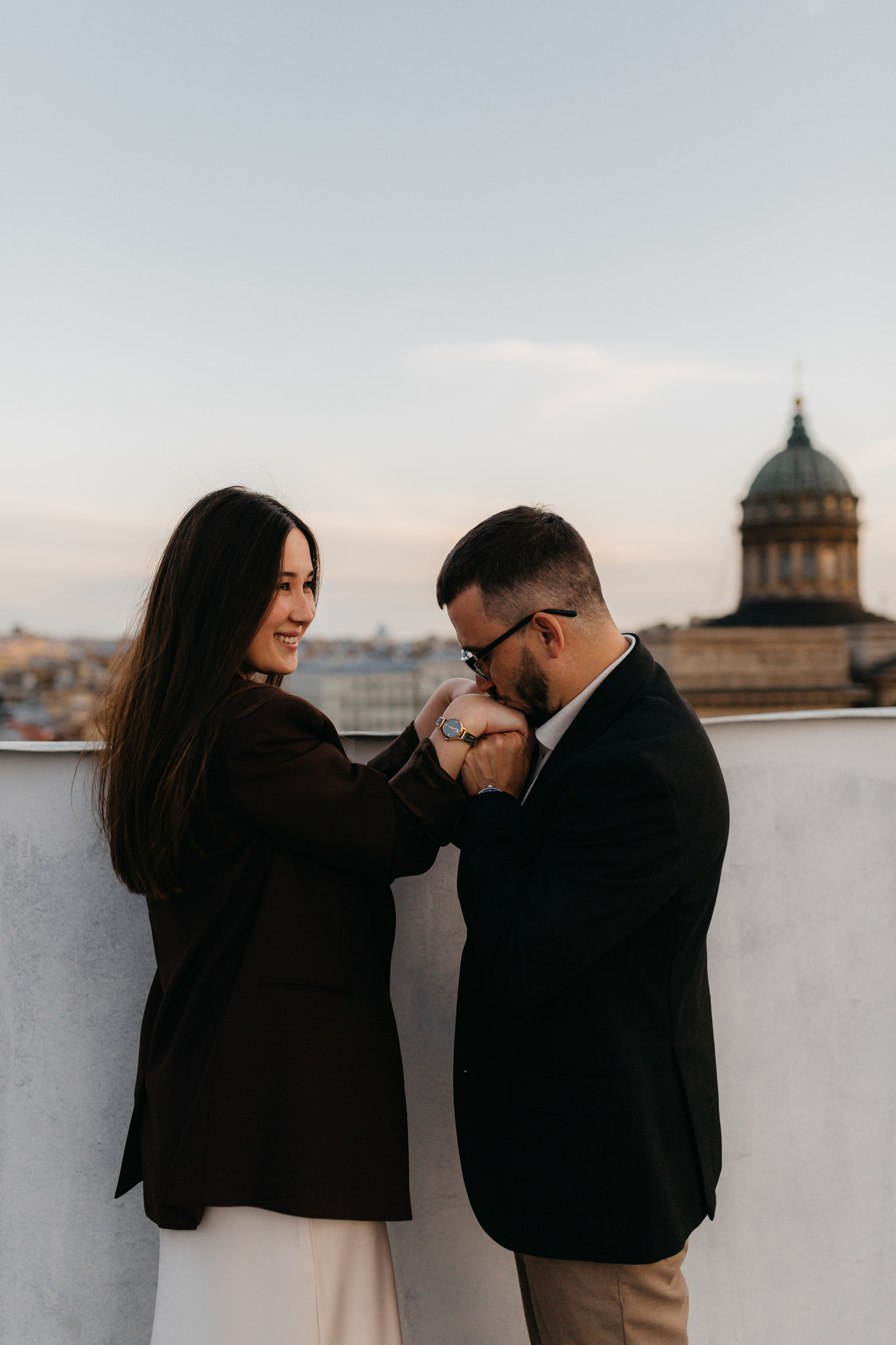 LoveStory на крышах Питера. Фотограф Санкт-Петербург Князева Елизавета