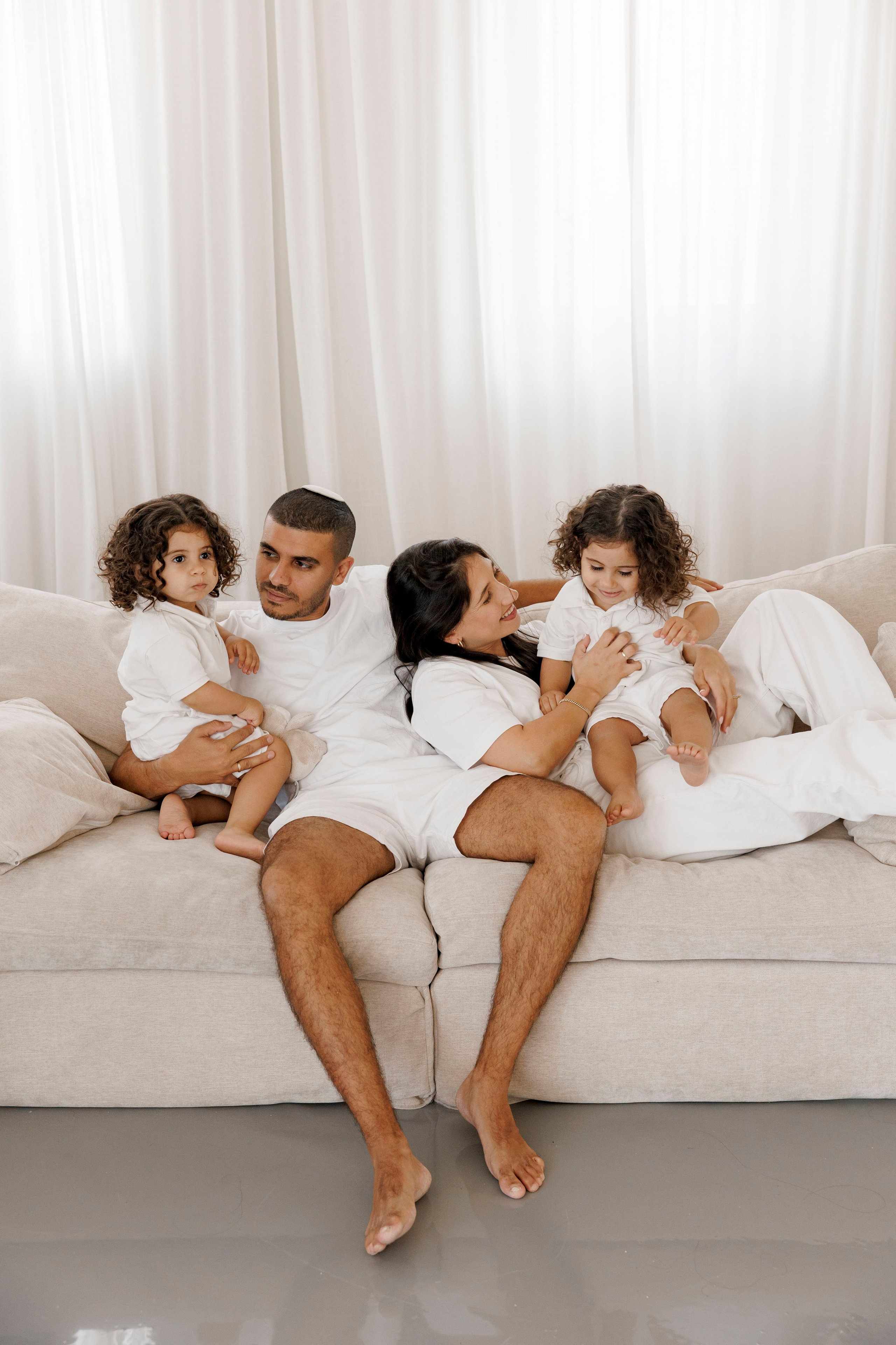 Family photoshoot inside the studio in Hadera. Wedding and family photographer