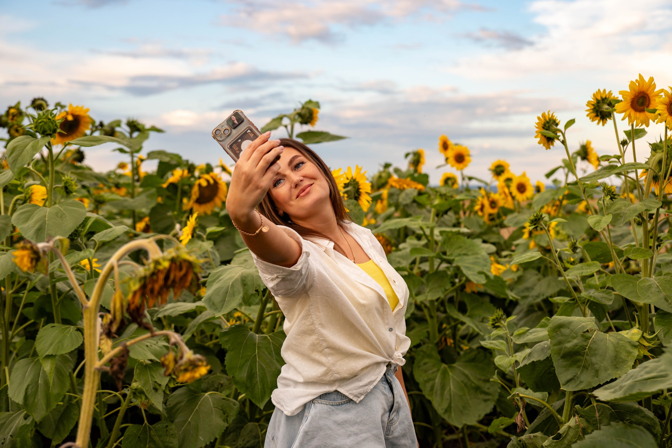 Фотосет в подсолнухах. Алена и Арина. Фотограф Лапочкина Татьяна