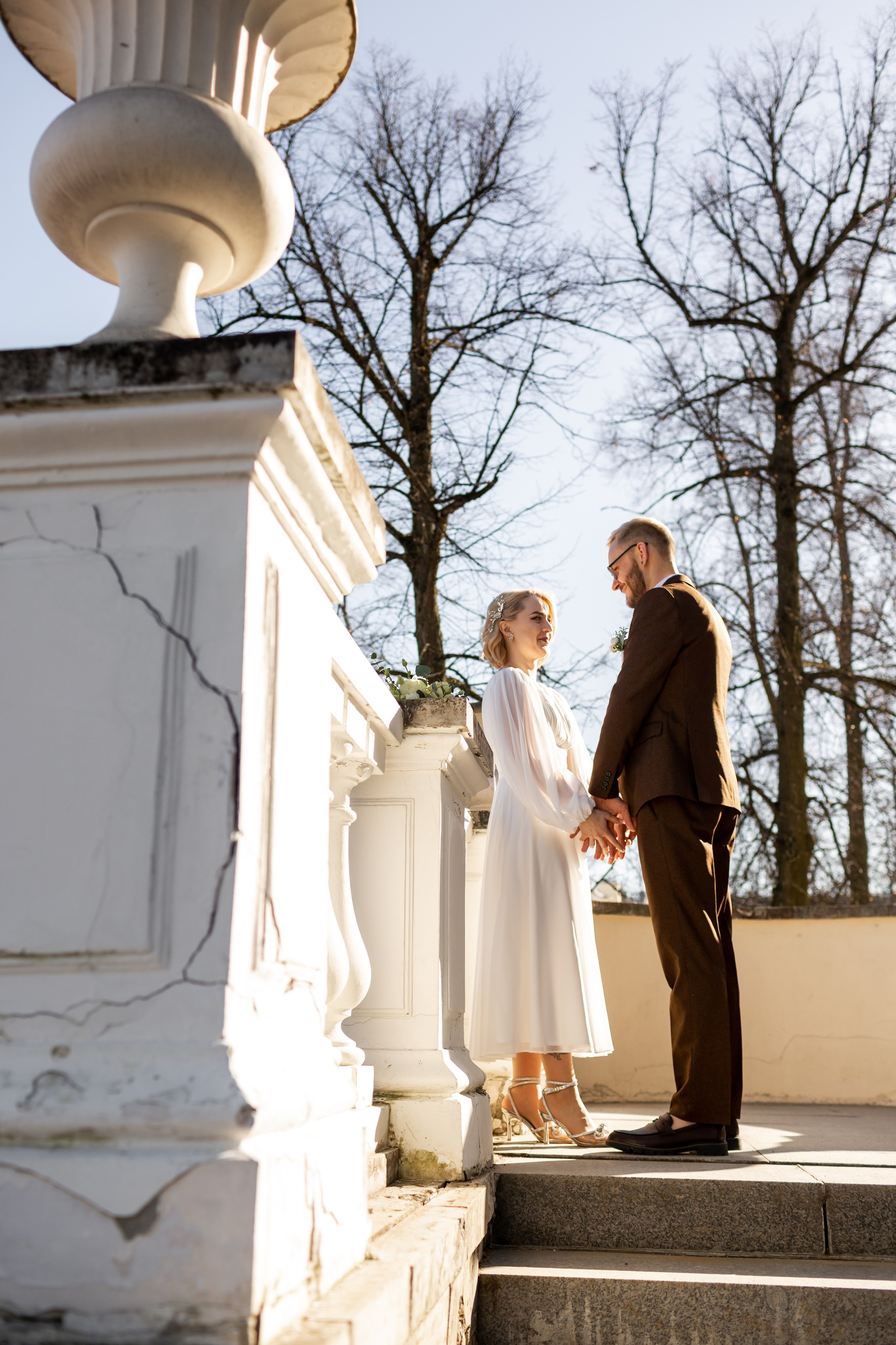 Фотосессия на территории дворца бракосочетания в Пушкине