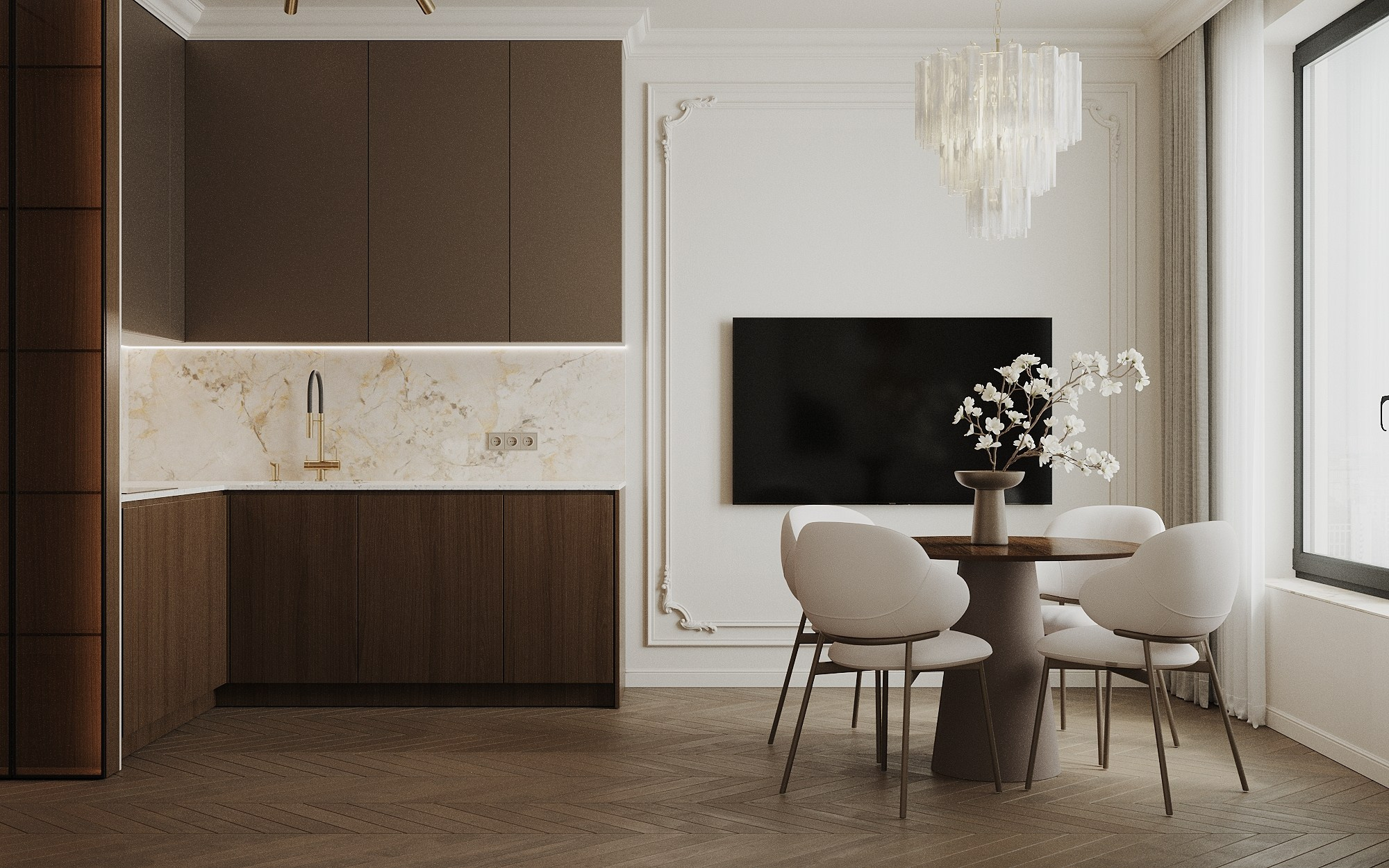 ЖК The One 65 кв.м, г. Санкт-Петербург. 3d визуализатор Анастасия Науменко