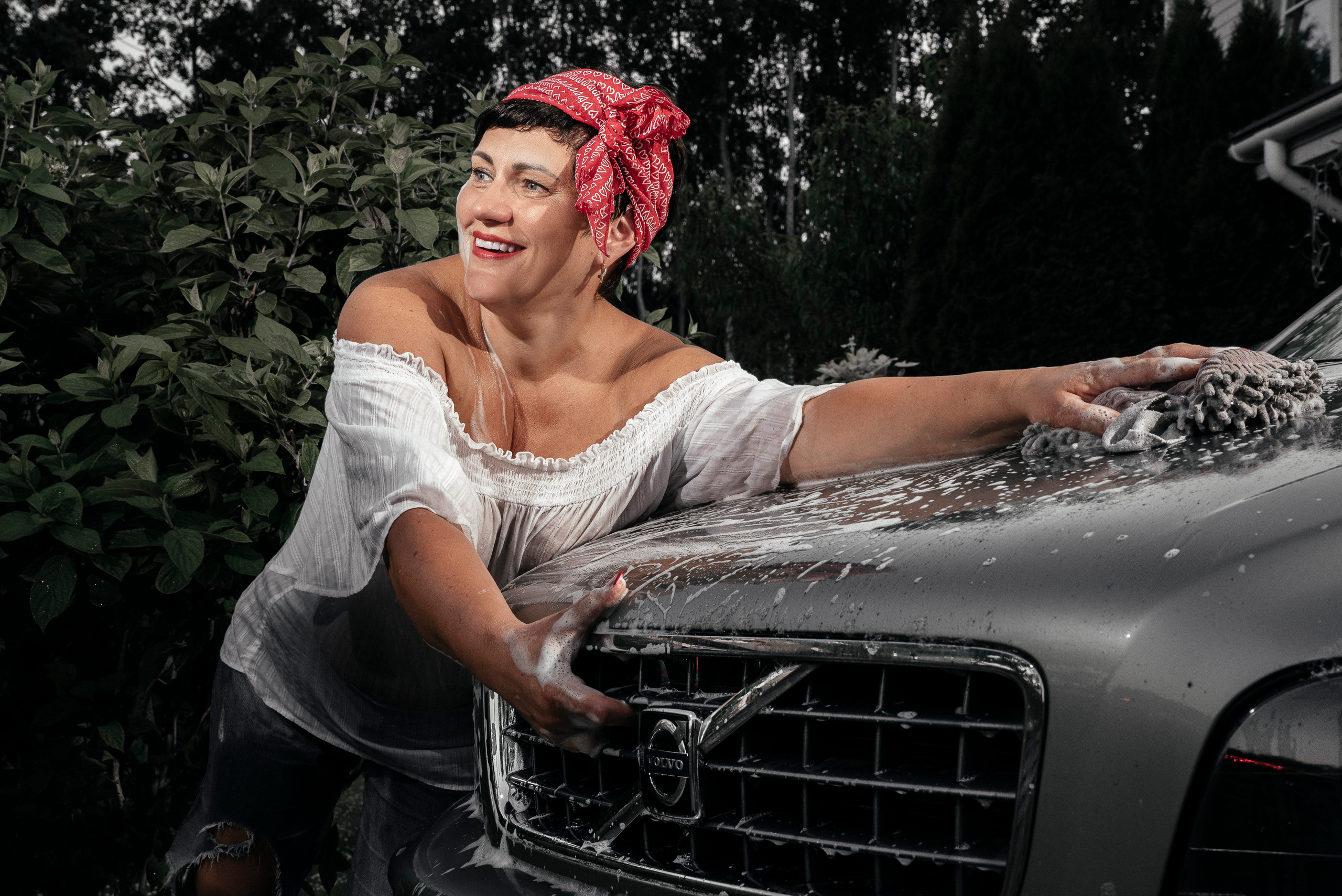 женщина и машина