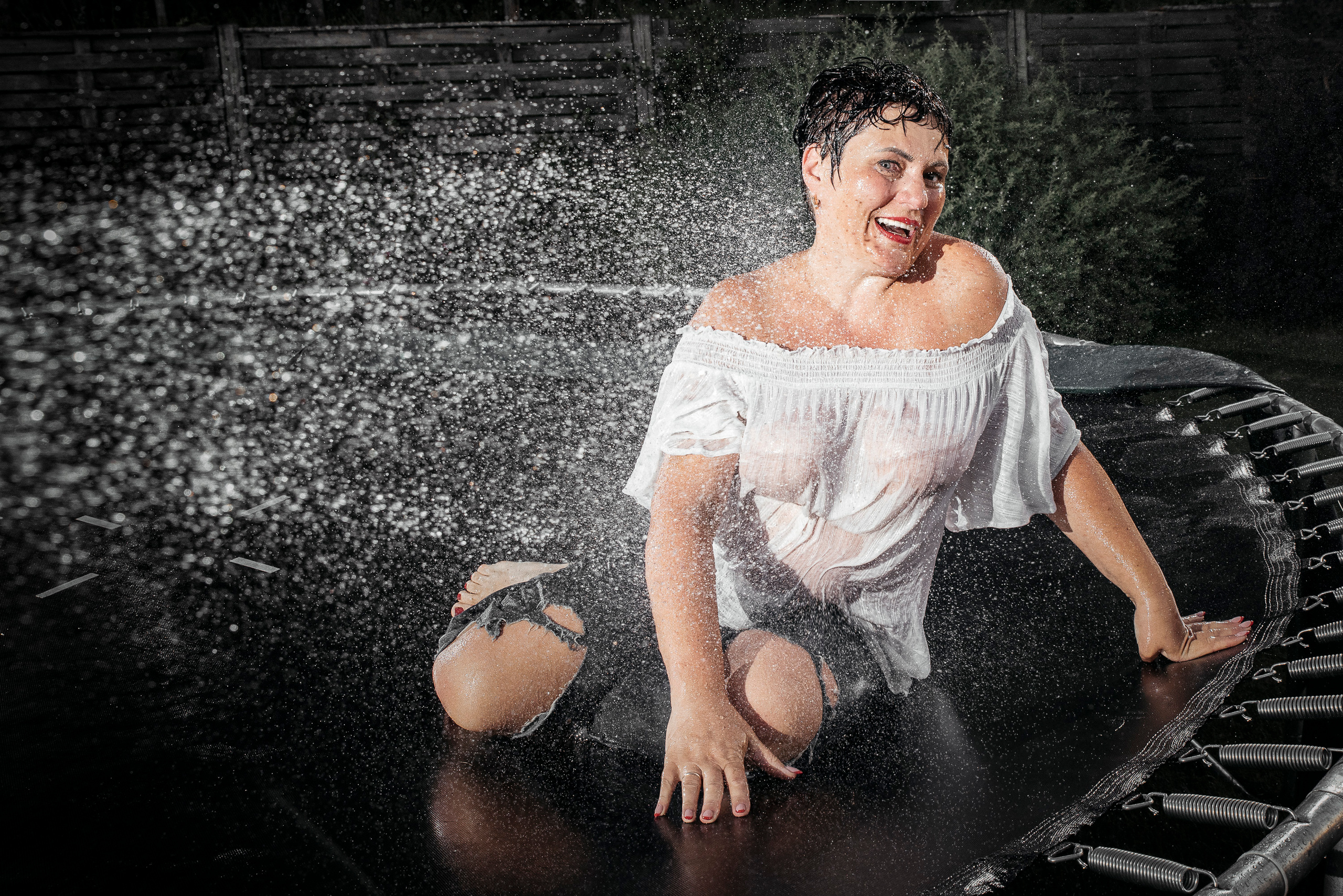 женщина струи воды