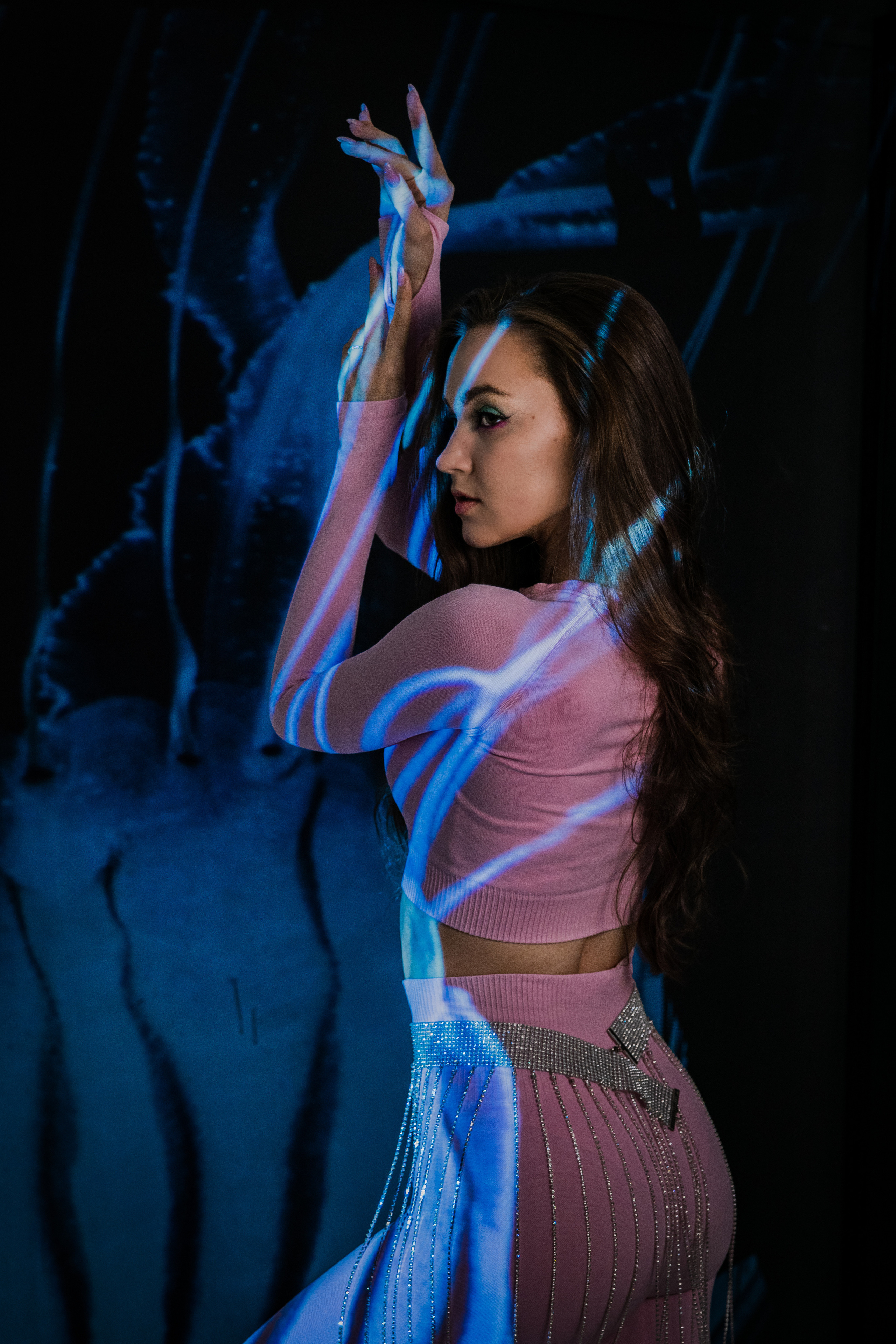 Съемка с проектором. Фотосессия в Спб в студии, фотограф Панютина Марина