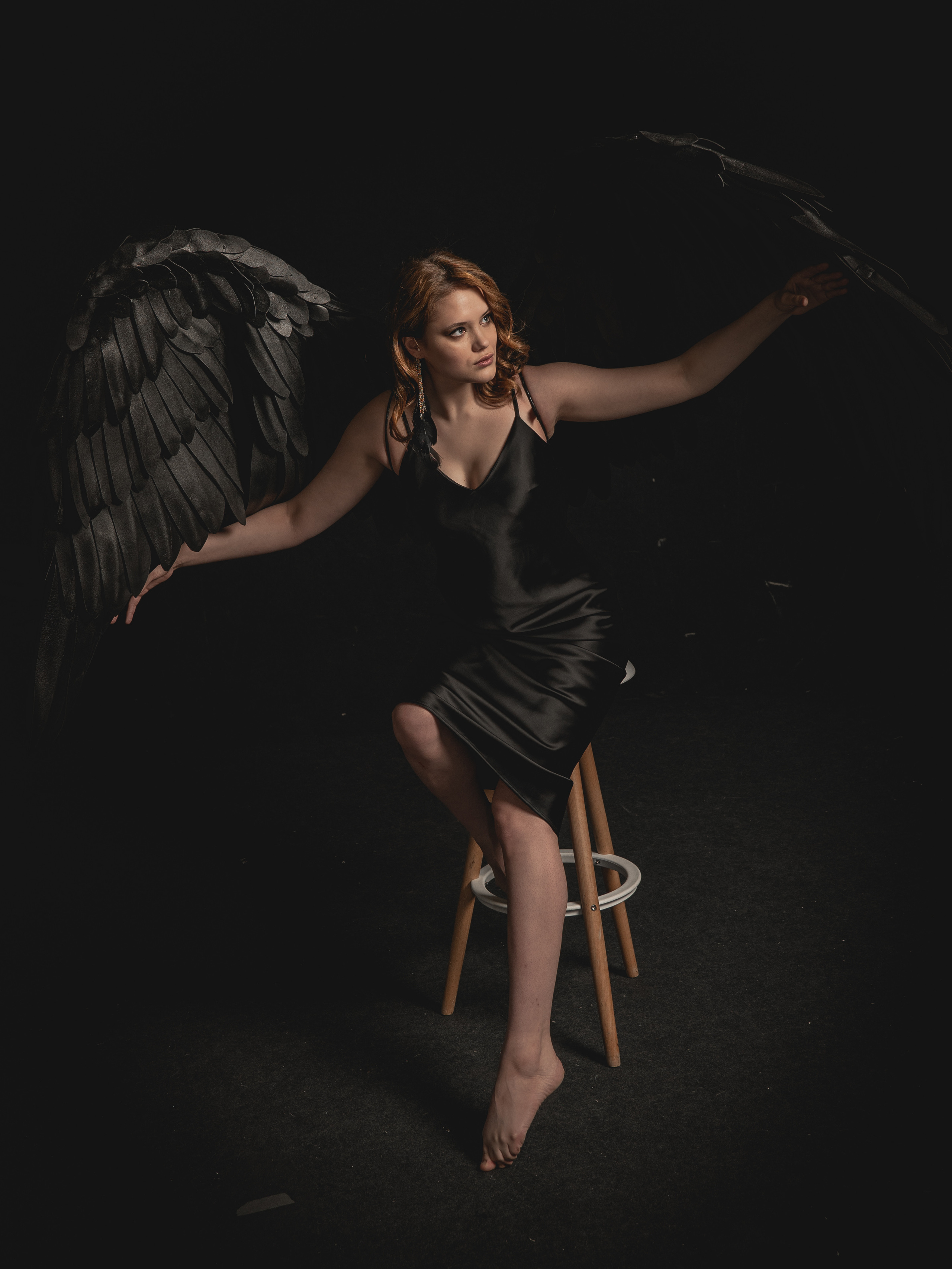 Хаски с Ангелами. Фотосессия в Спб в студии, фотограф Панютина Марина