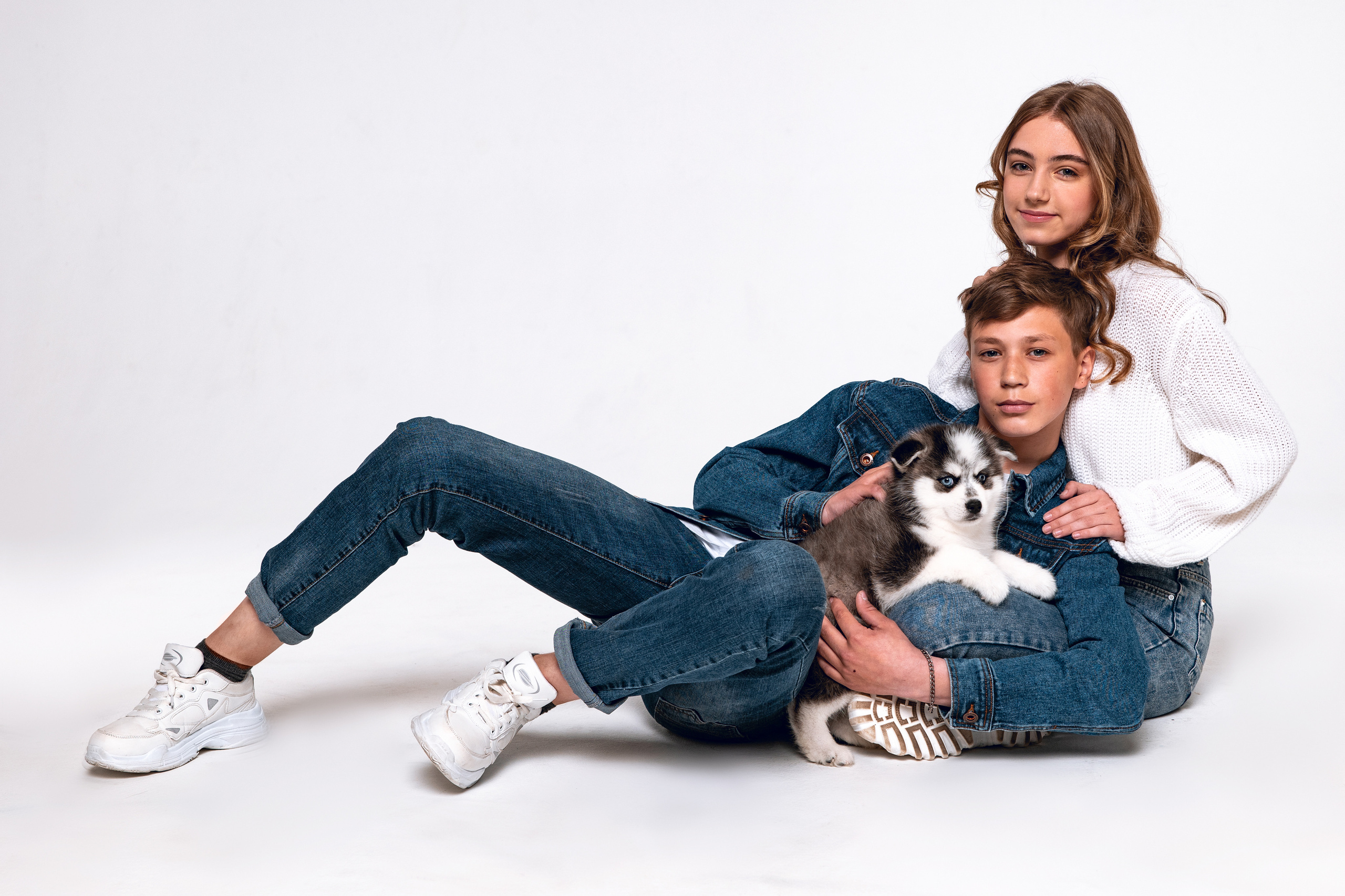 Фотодень с хасками. Фотосессия в Спб в студии, фотограф Панютина Марина