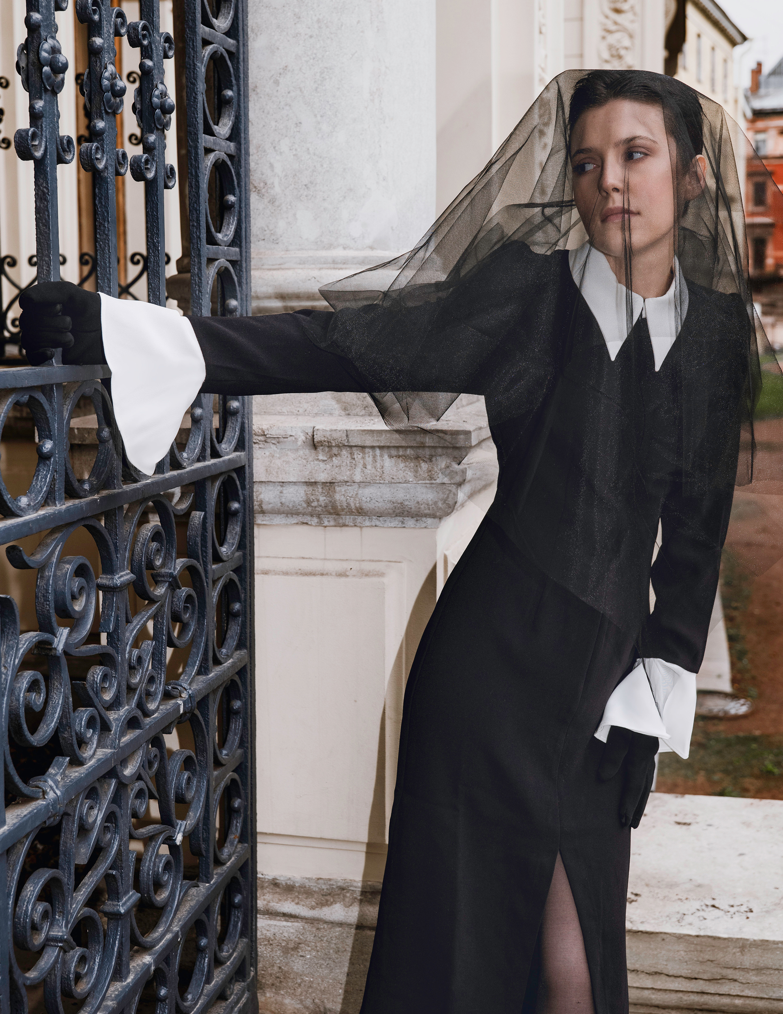 Дарья. Вуаль. Фотосессия в Спб в студии, фотограф Панютина Марина