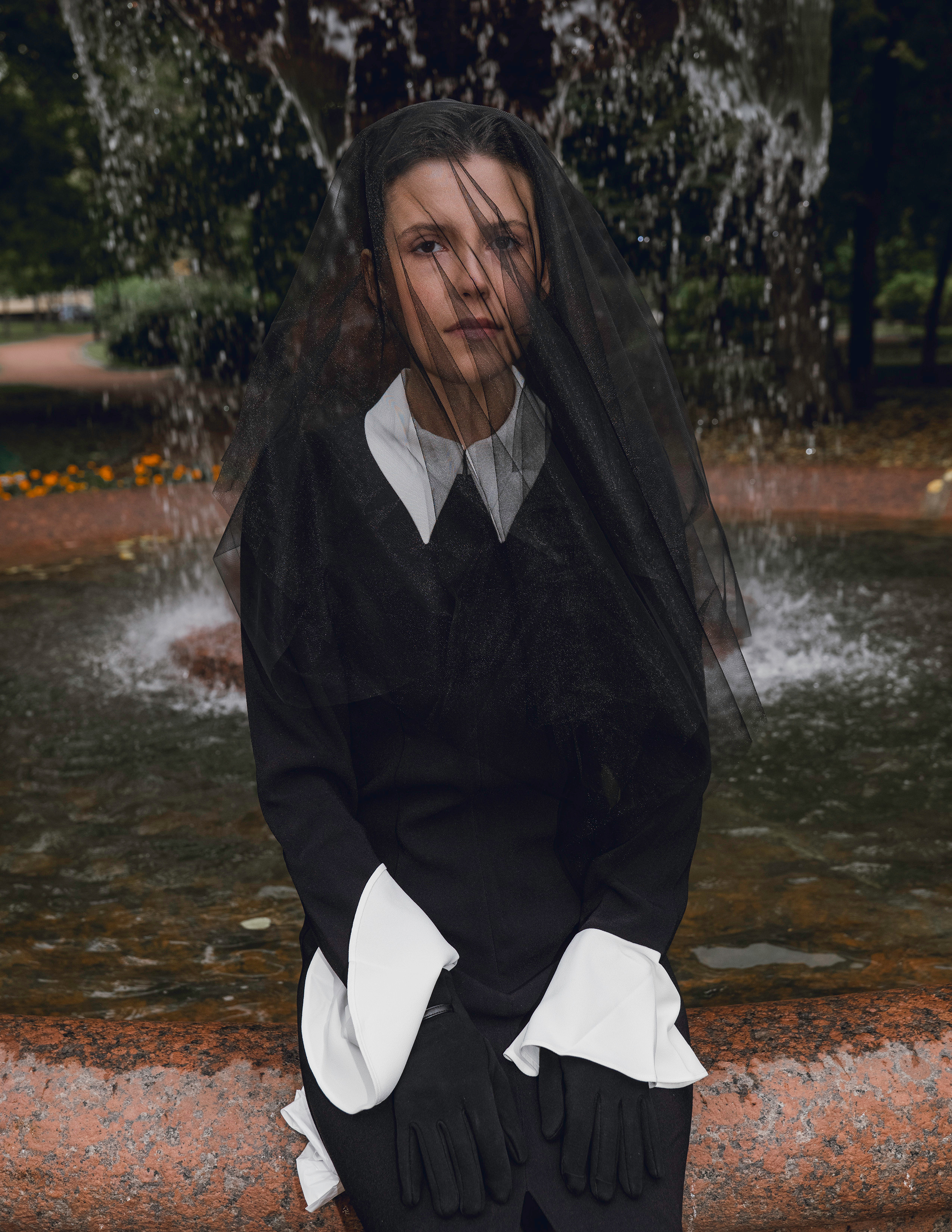 Дарья. Вуаль. Фотосессия в Спб в студии, фотограф Панютина Марина