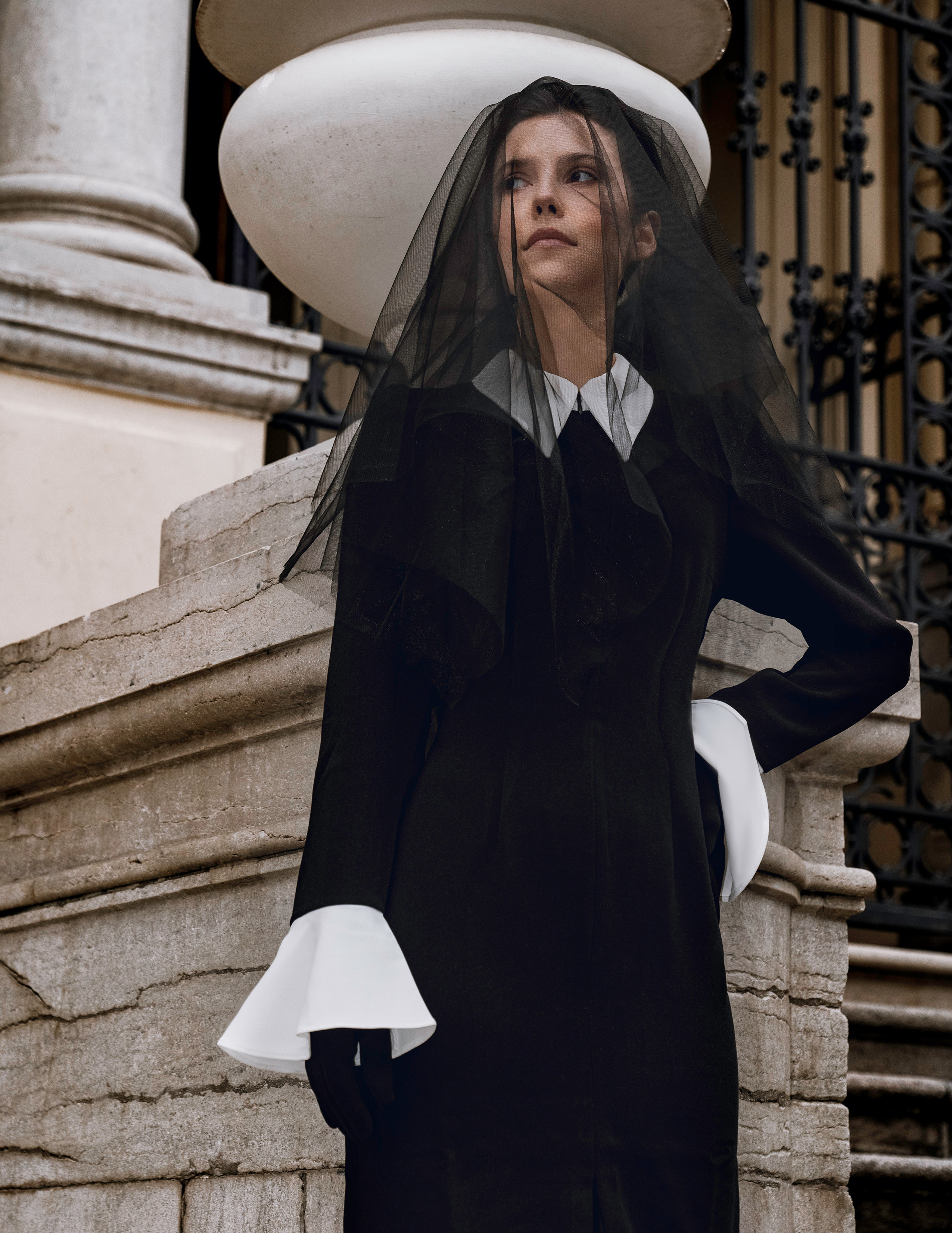 Дарья. Вуаль. Фотосессия в Спб в студии, фотограф Панютина Марина