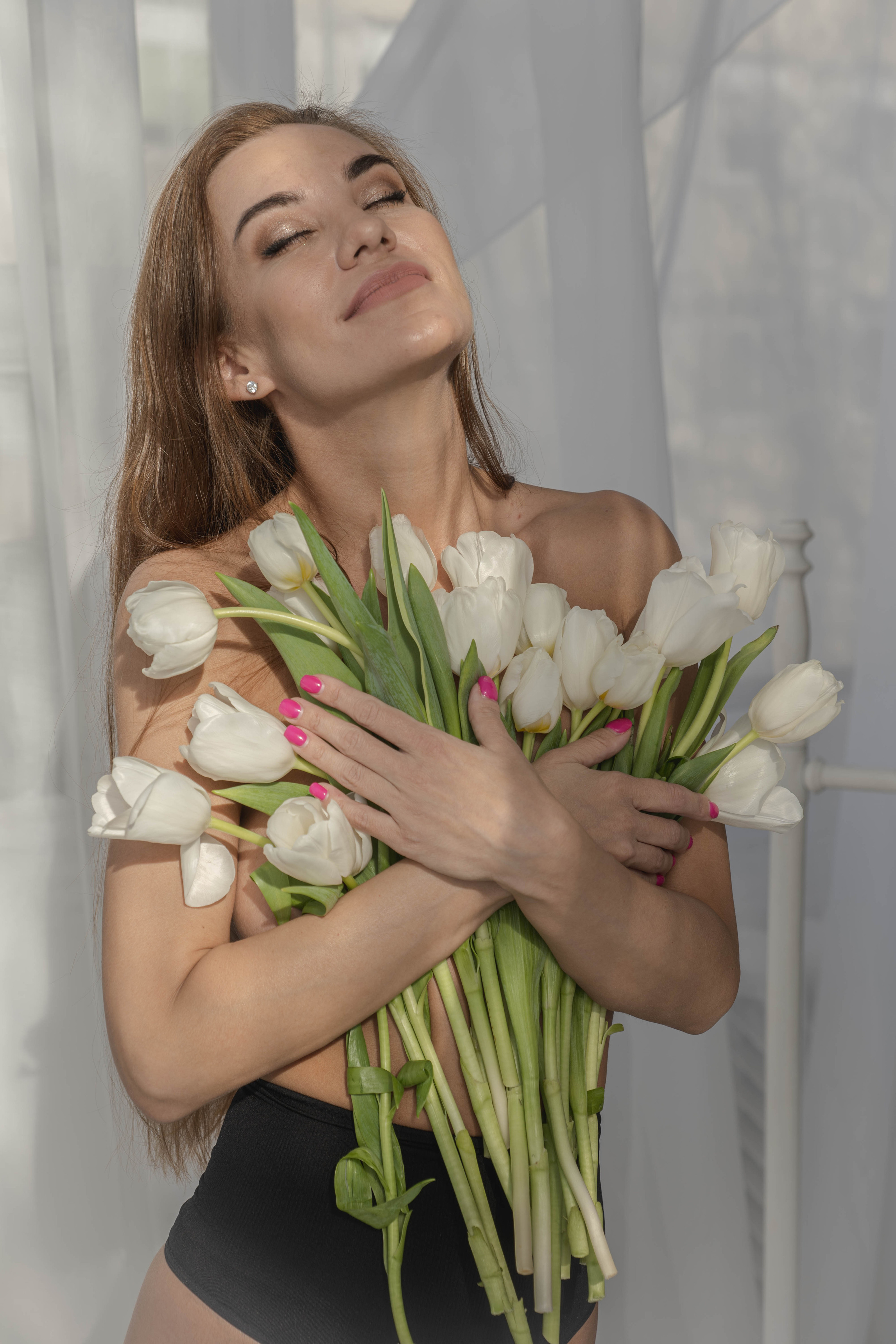 Наталья, вуалевая съемка. Фотосессия в Спб в студии, фотограф Панютина Марина