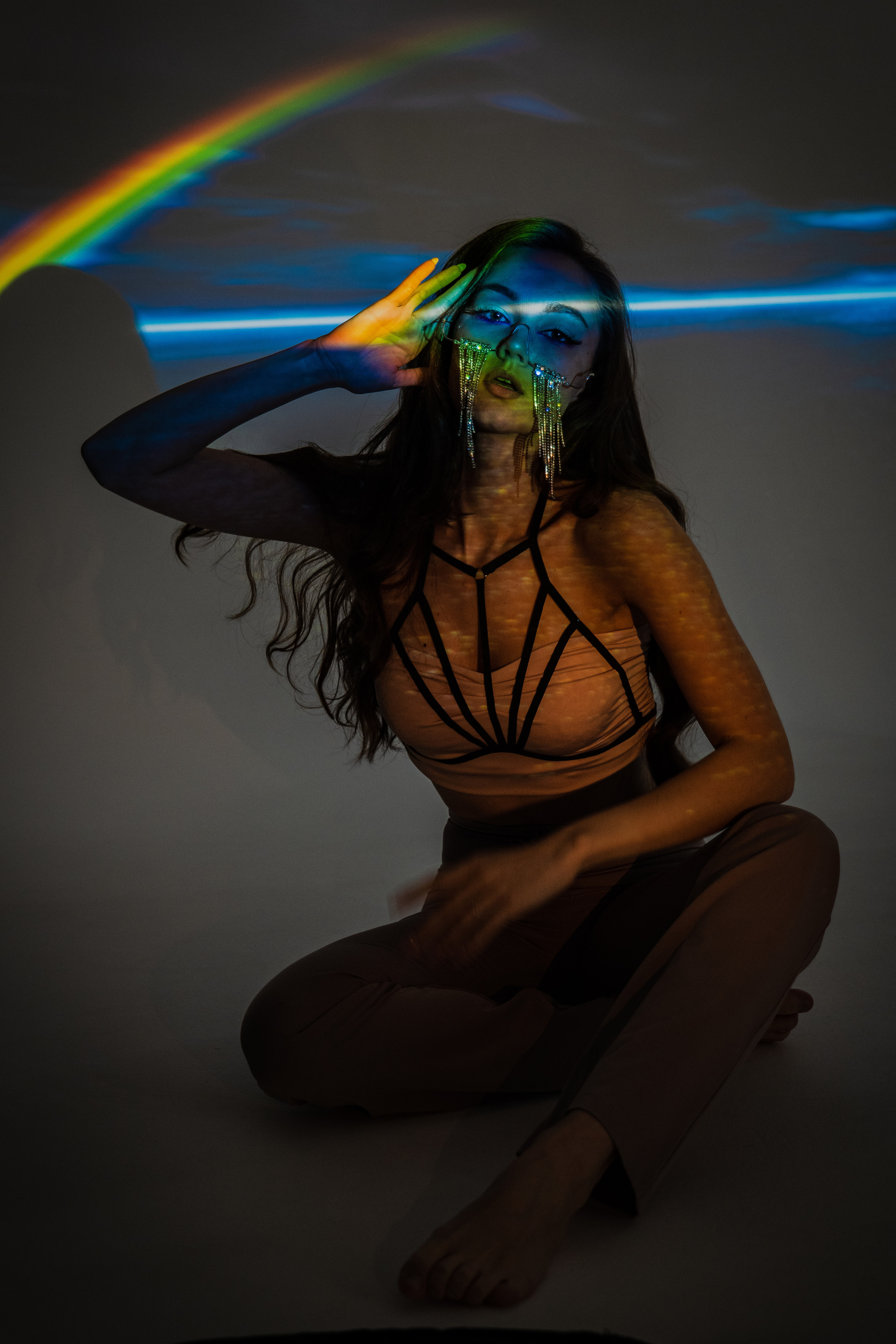 Съемка с проектором. Фотосессия в Спб в студии, фотограф Панютина Марина