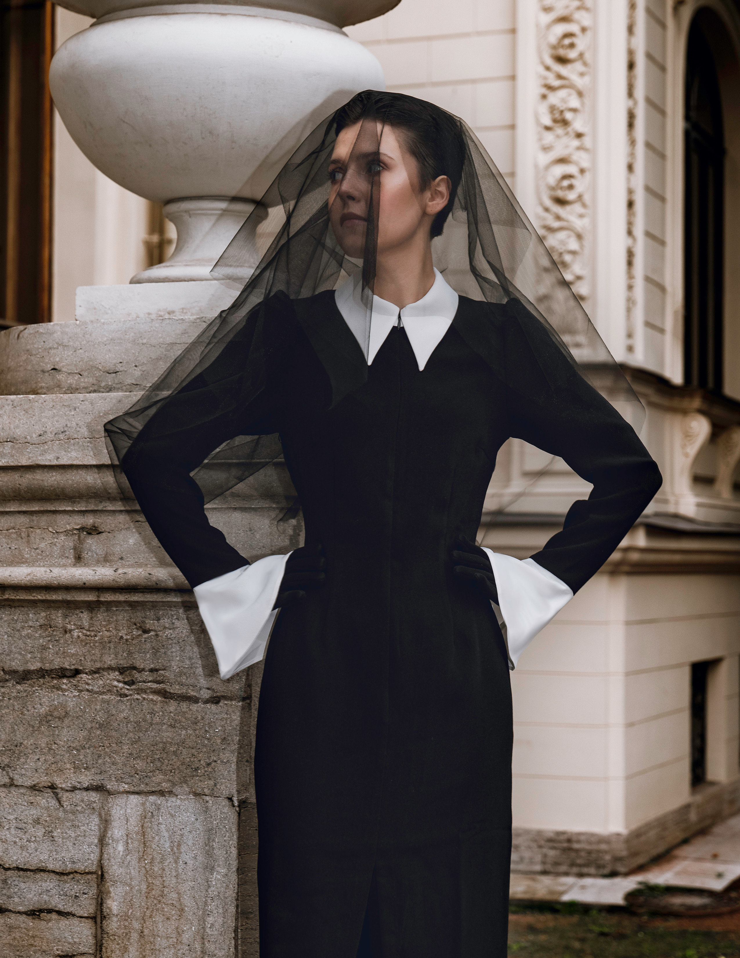 Дарья. Вуаль. Фотосессия в Спб в студии, фотограф Панютина Марина