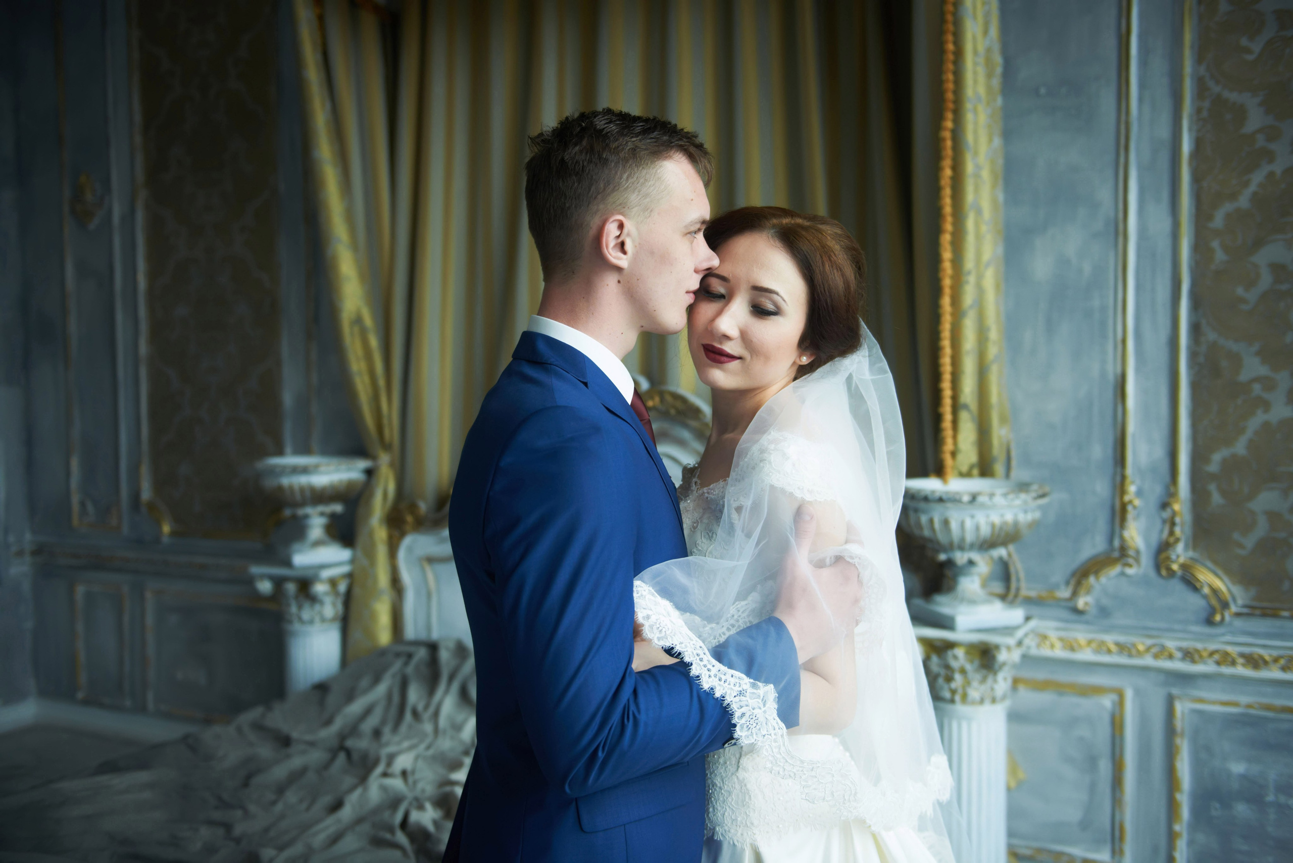 Индира и Дмитрий (свадебная фотосессия в Ботаническом саду и в фотостудии). Портретный, семейный и свадебный фотограф в Санкт-Петербурге и в Пушкине Ширяев Денис