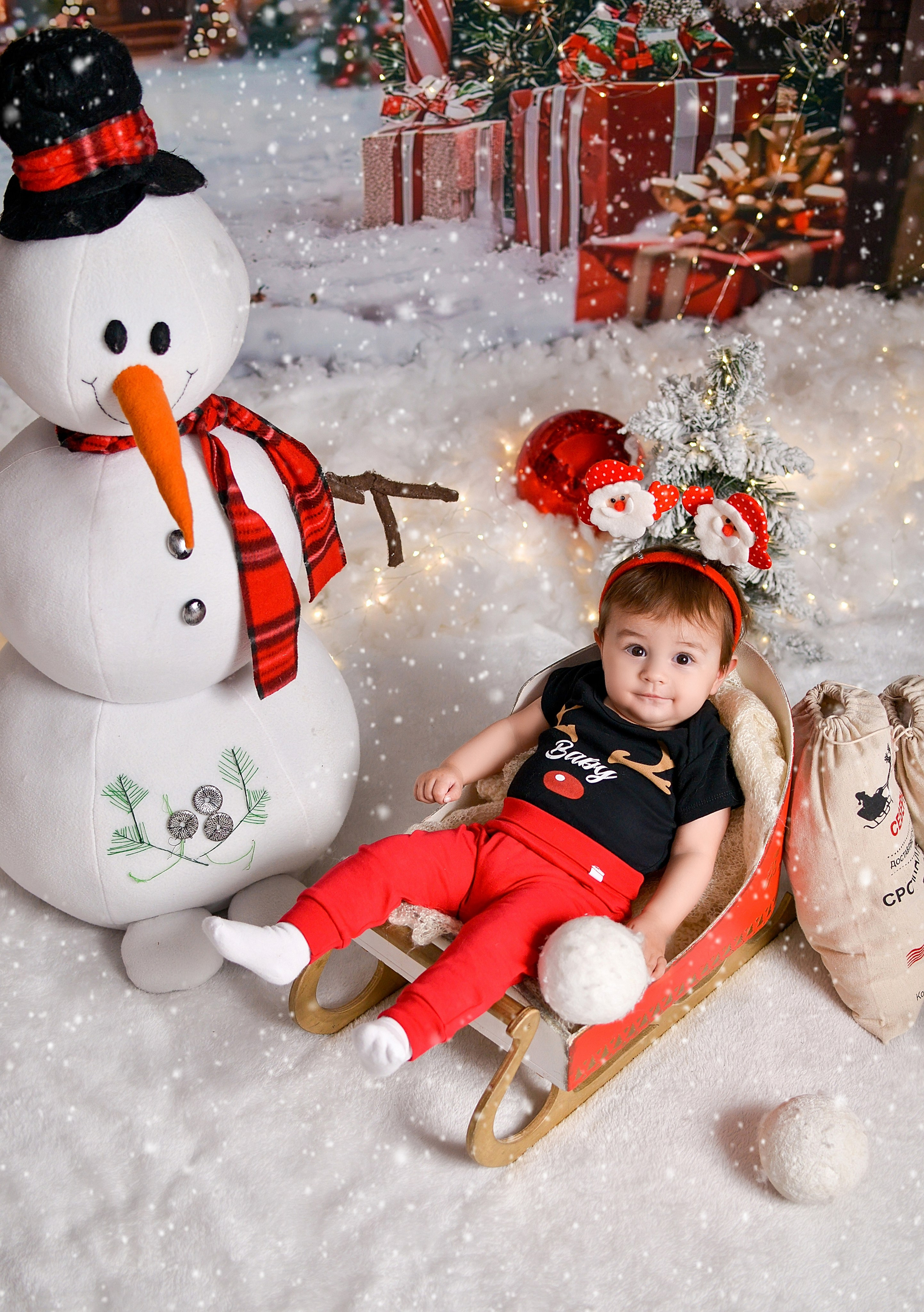 Новогодняя семейная фотосессия в Краснодаре 2023-2024. Фотограф новорожденных Краснодар Малышенко Надежда