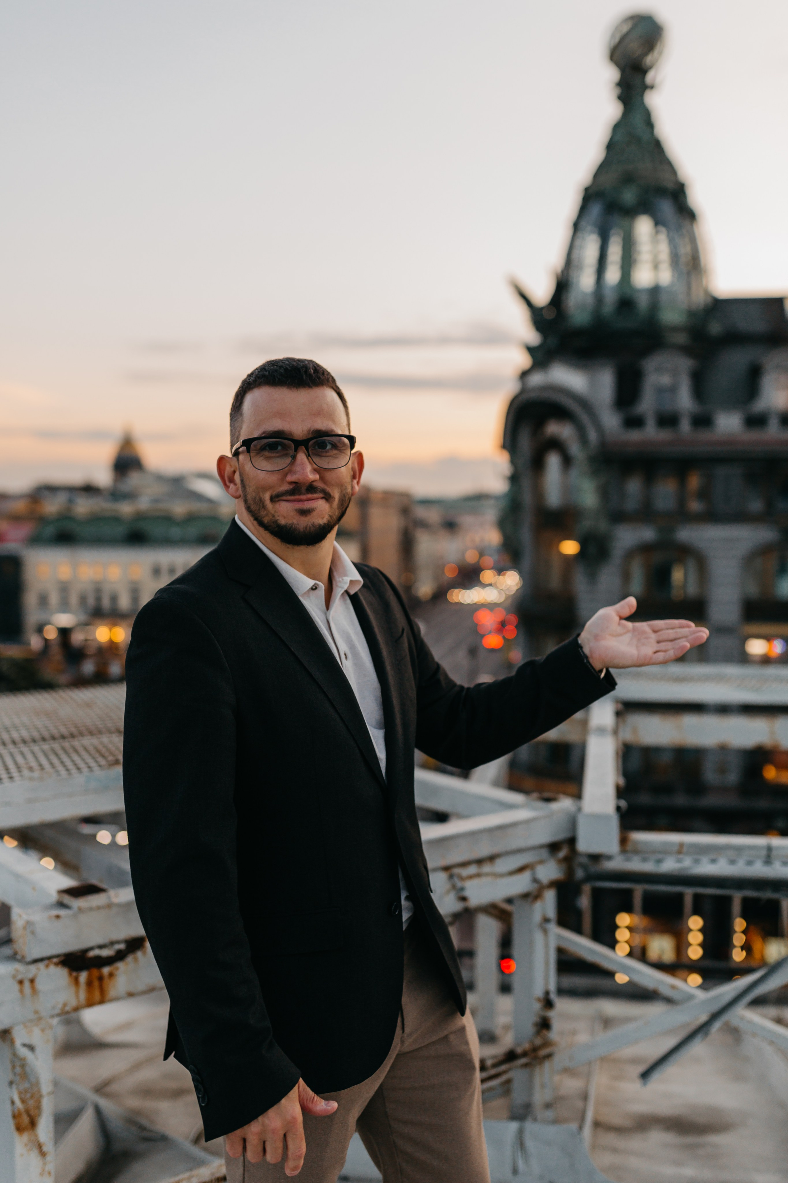 LoveStory на крышах Питера. Фотограф Санкт-Петербург Князева Елизавета