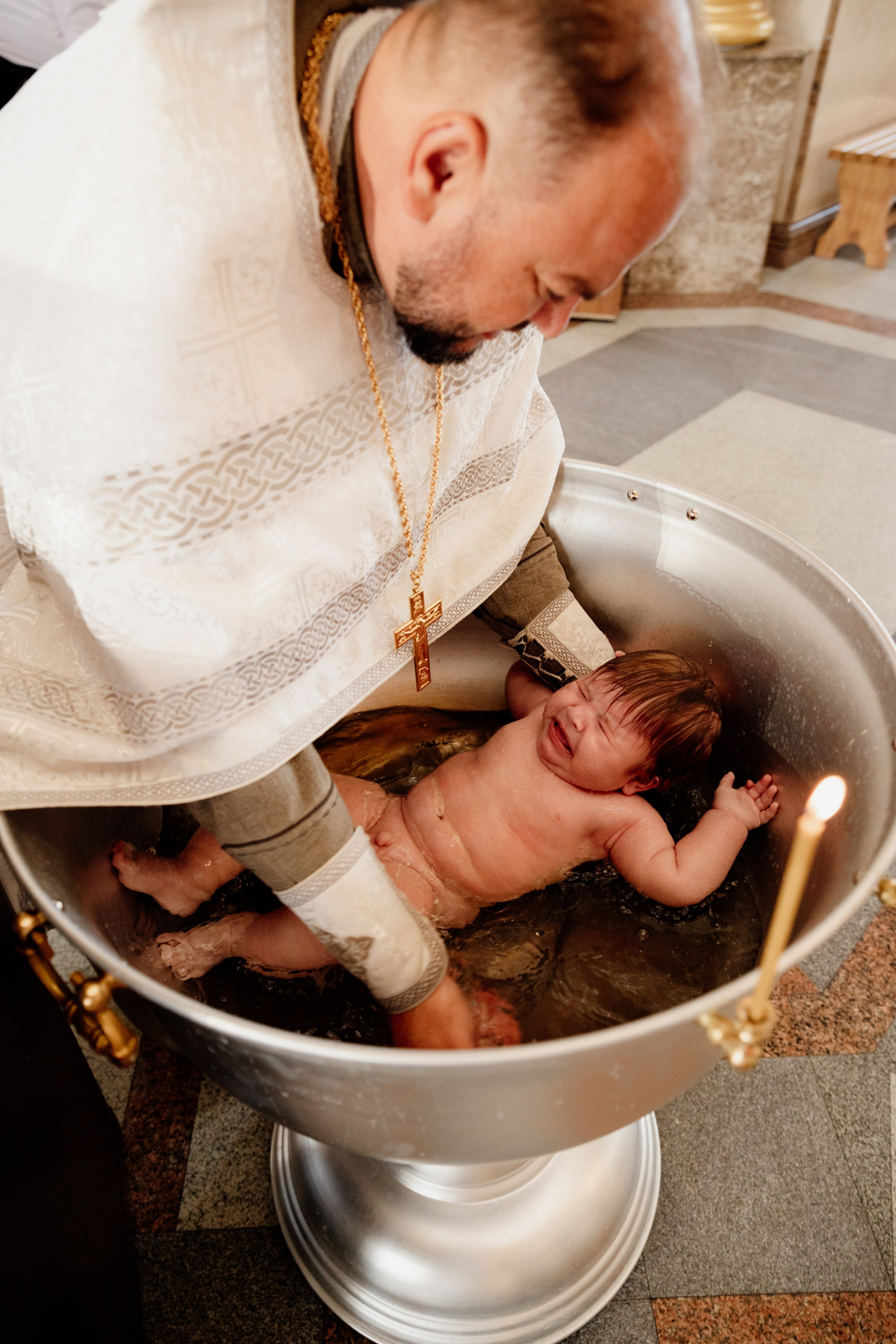 Крещение Ивана. Семейный фотограф документалист в Пензе Лопатинская Татья